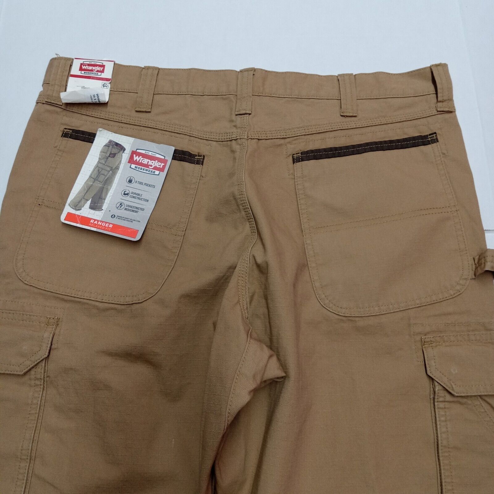 Wrangler Wrangler Workwear Cargo Pants Men's 38x30 Beige Relaxed Fit Size US 38 / EU 54 - 7 Thumbnail