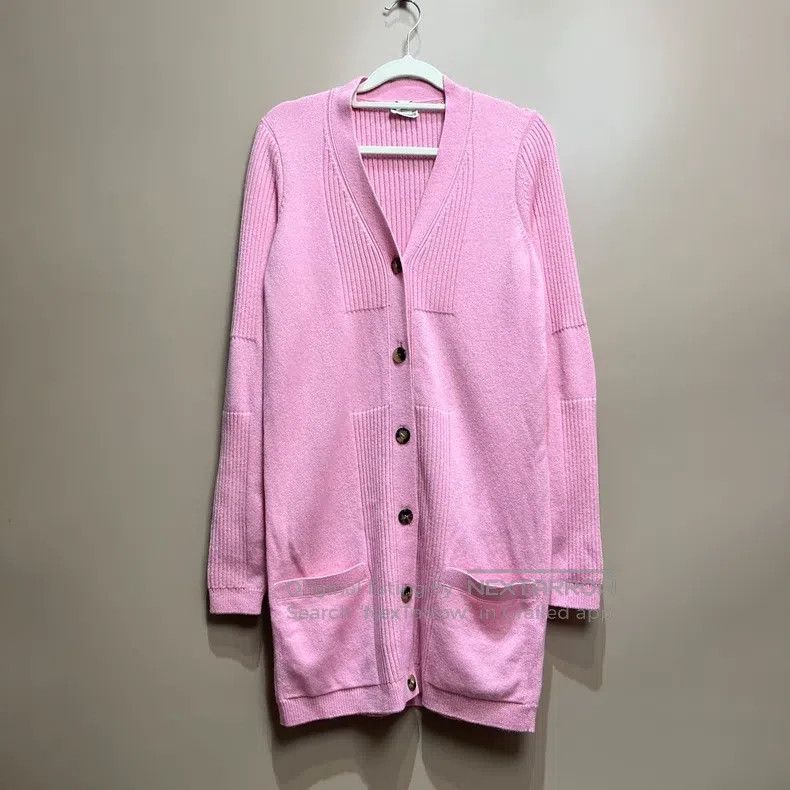 Hermes Hermes Long Cardigan, Cashmere, Pink Size XXS / US 00 / IT 34 - 1 Thumbnail