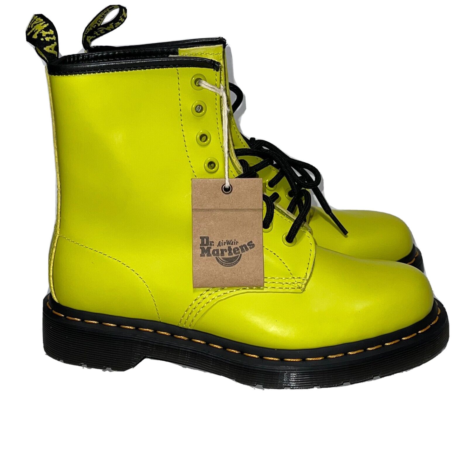 Dr. Martens Dr Martens 1460 8 Eye Combat Boots Yellow Women's Size 7 Size US 7 / IT 37 - 1 Thumbnail