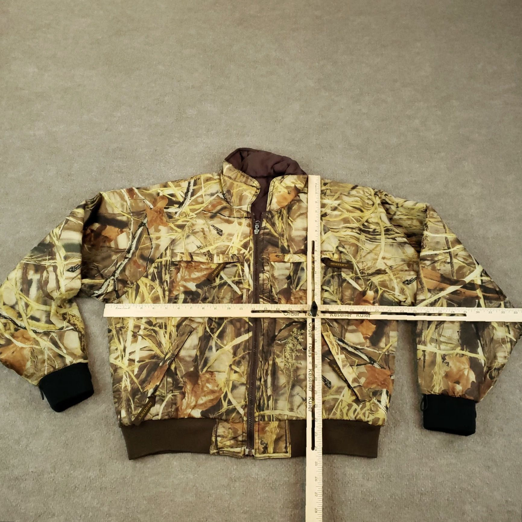 Vintage Herters Jacket Mens Medium Brown Camo Quilted Full Zip Pockets Outdoors Hunting Size US M / EU 48-50 / 2 - 2 Thumbnail