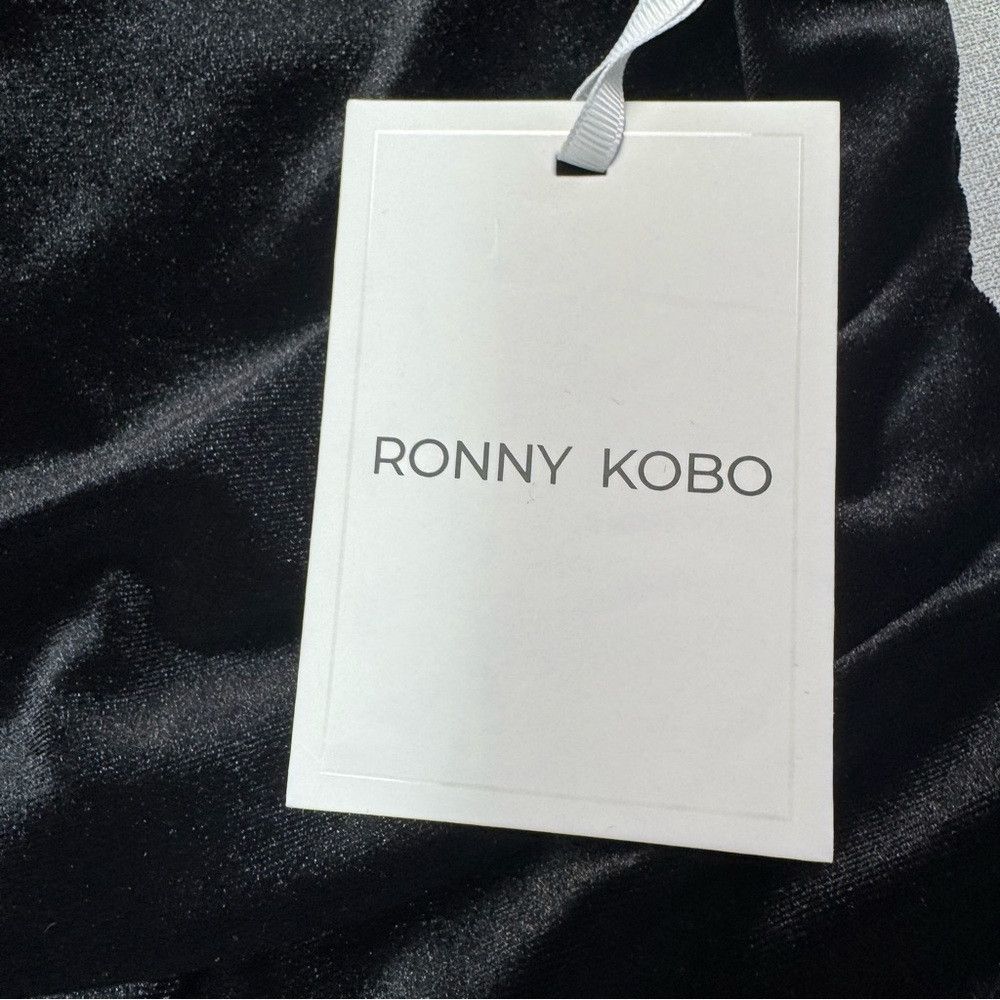Ronny Kobo NWT New Ronny Kobo Varonica Off-the Shoulder Black Velvet D Size L / US 10 / IT 46 - 4 Thumbnail