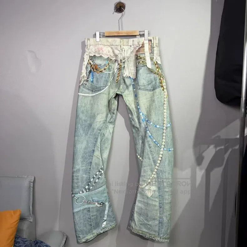Acne Studios Acne Studios Curved Lace 3D Printed Jeans Size US 32 / EU 48 - 2 Thumbnail
