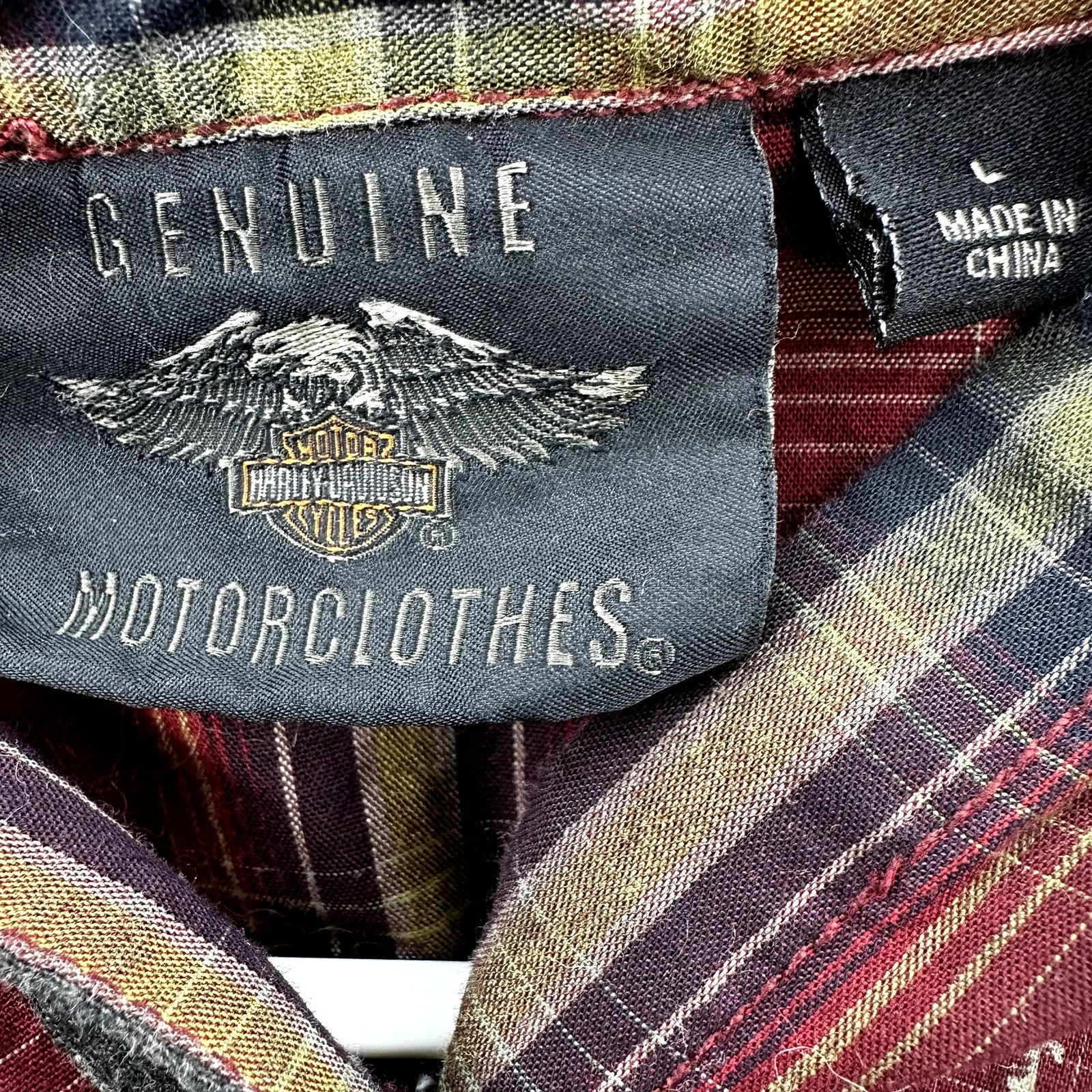 Harley Davidson Harley Davidson Hooded Shirt Plaid Button Mix Up Moto Biker Size L / US 10 / IT 46 - 3 Thumbnail