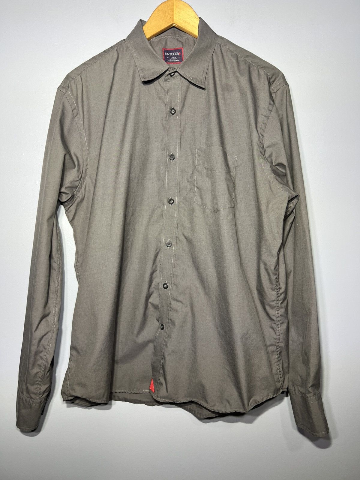 UNTUCKit UNTUCKit Shirt Mens Large Gray Wrinkle Free Button Up Pocket Size US L / EU 52-54 / 3 - 2 Thumbnail
