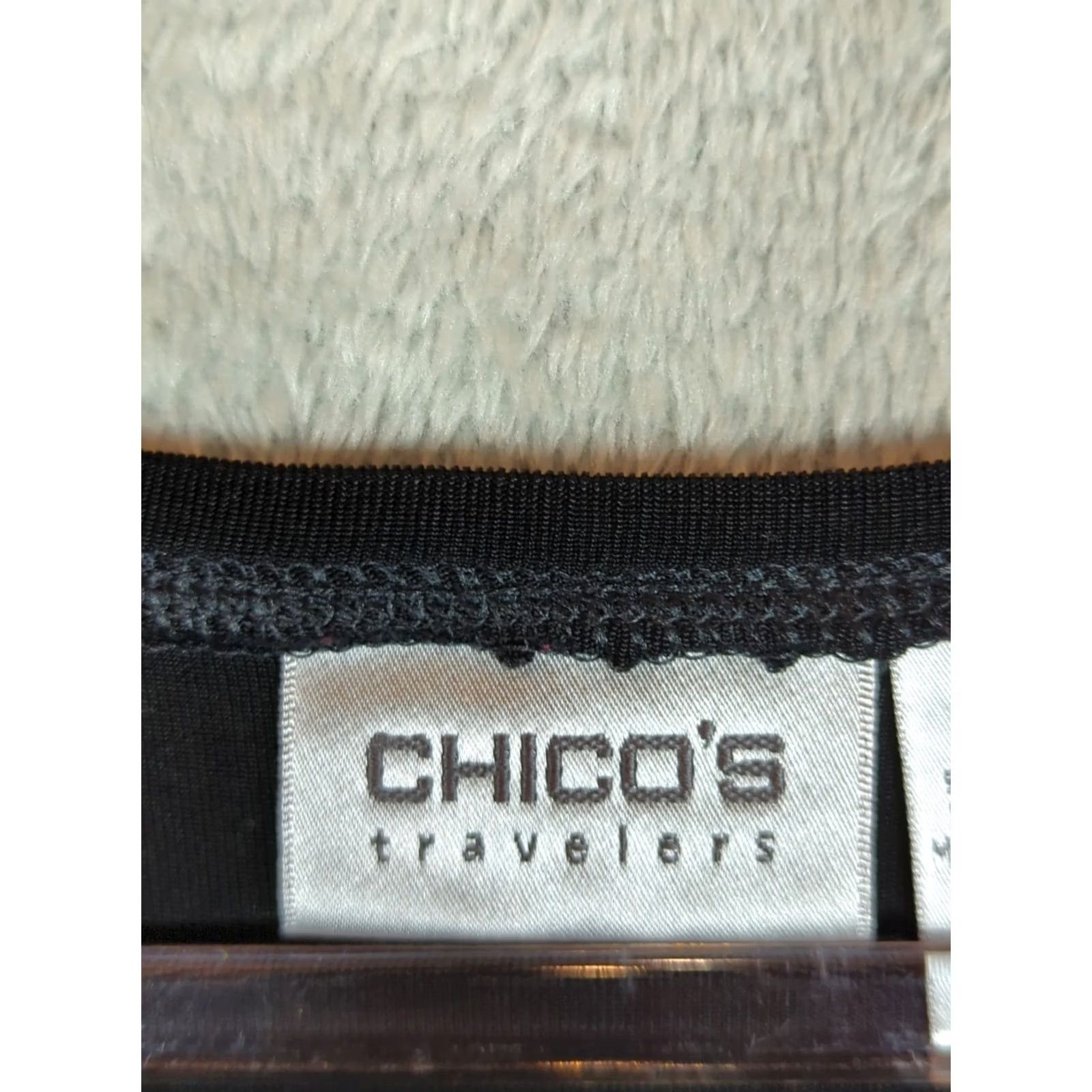 Vintage CHICO'S TRAVELERS Women's Tank Top XL Black Slinky Sleeveless Regular Stretch Unlined Easy Care Size XL / US 12-14 / IT 48-50 - 4 Thumbnail