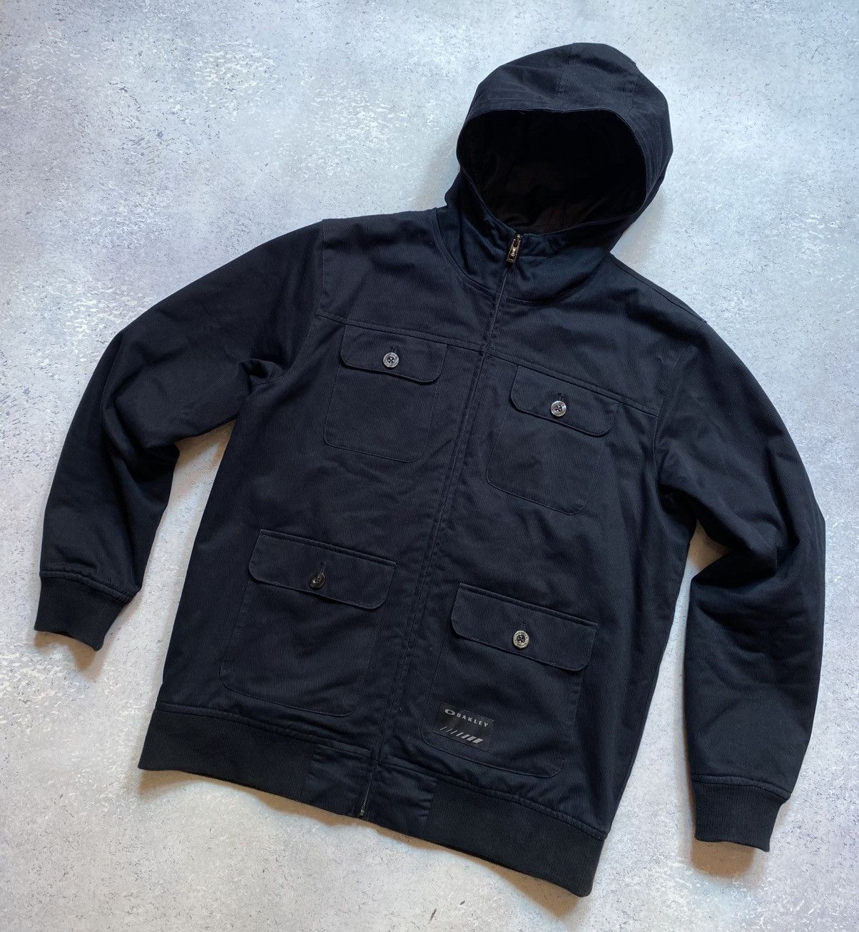 Oakley Vintage Oakley Canvas Utility Field Jacket Navy Size Medium Size US M / EU 48-50 / 2 - 2 Thumbnail