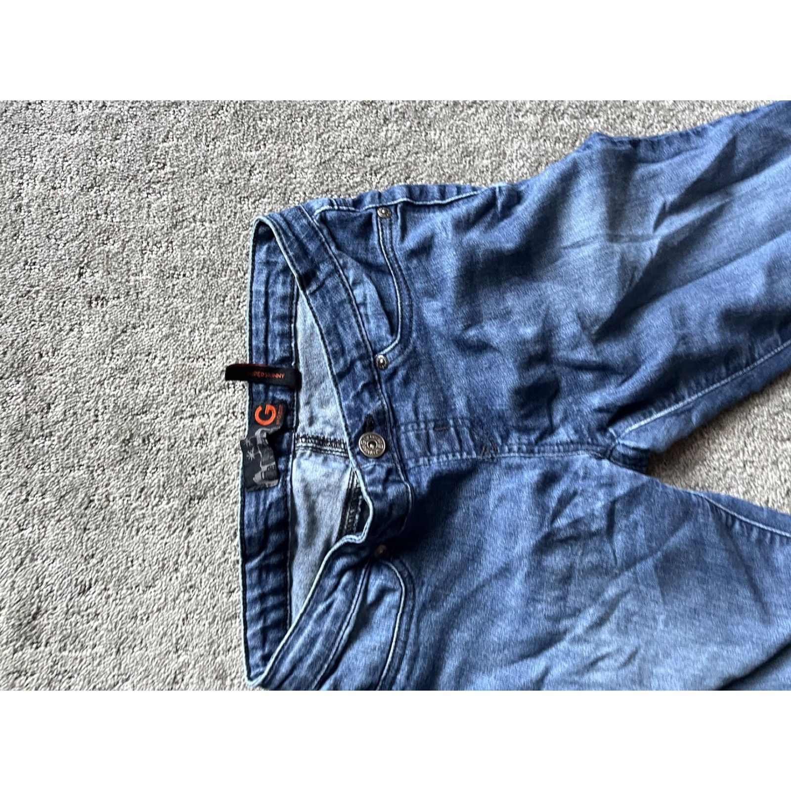 Guess G by GUESS Women Super Skinny Jeans Size 24 Blue Denim Size 42" / US 20 - 4 Thumbnail