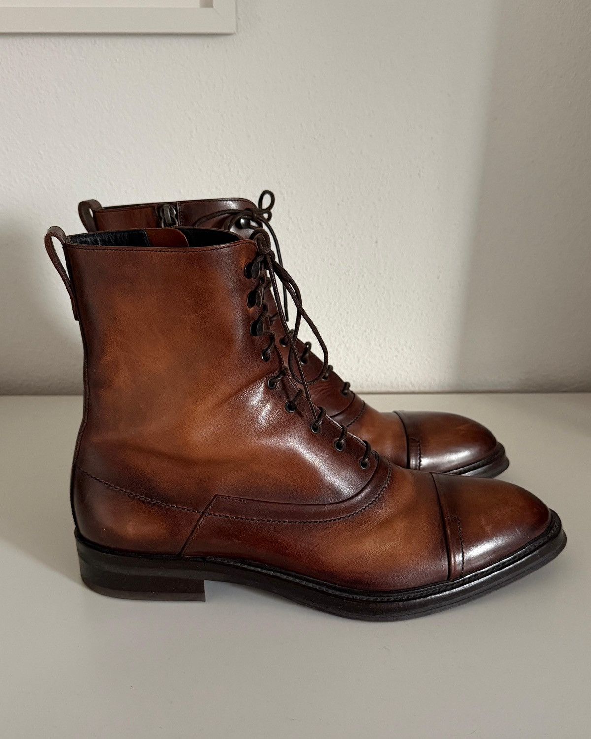Berluti 2017 Haider Ackermann Brown Leather Bergen Zip Boots 44 Size US 11 / EU 44 - 1 Thumbnail
