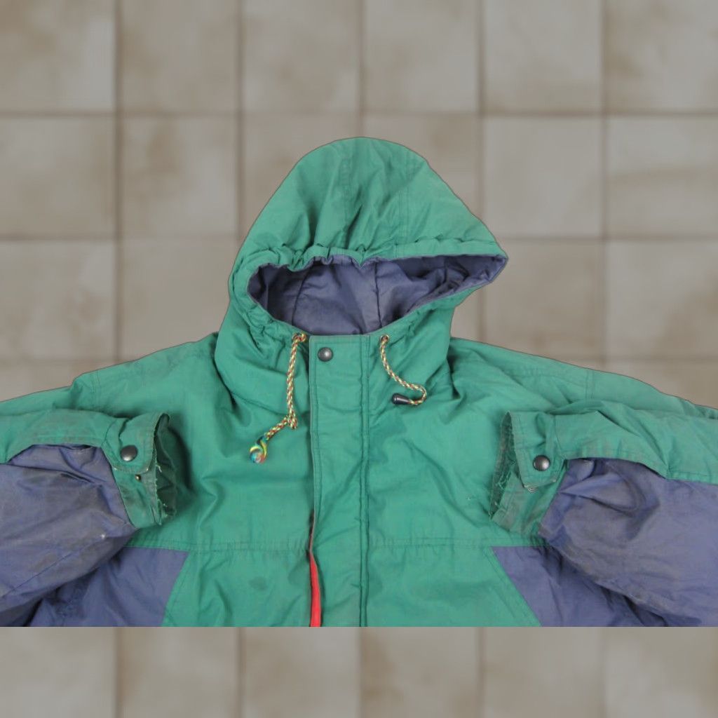 Gant VINTAGE GANT Jacket Mens XL Down Puffer Hooded Full Zip Blue Green Size US XL / EU 56 / 4 - 1 Thumbnail