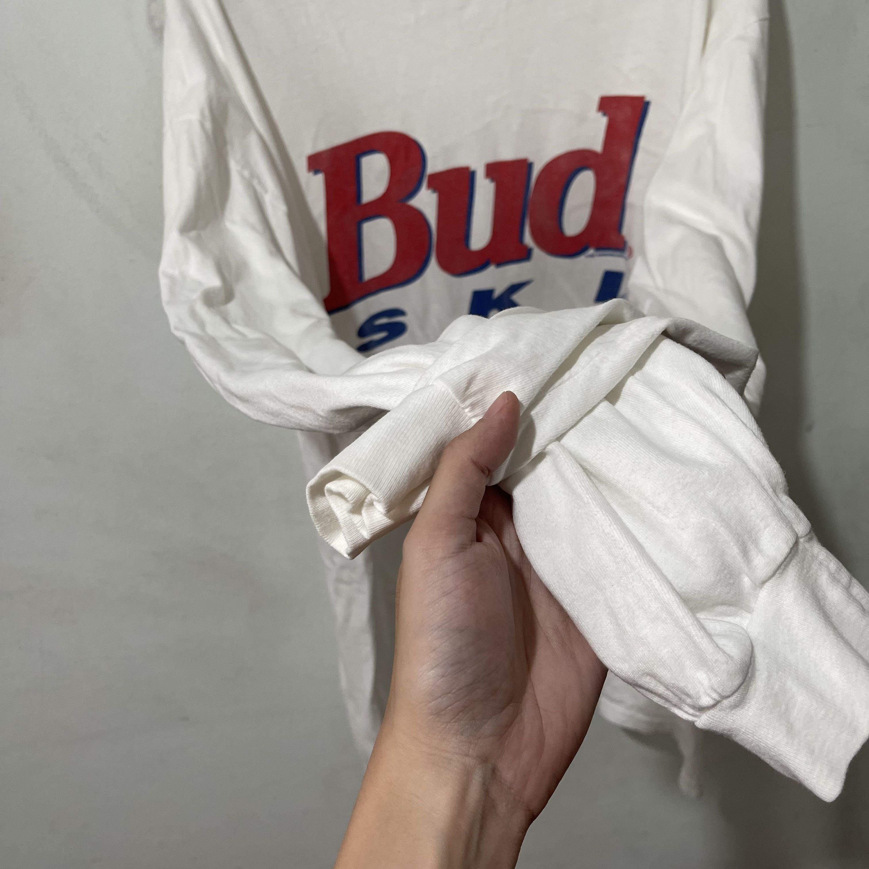 Budweiser Vintage 90s Bud Ski Long Sleeve T-Shirt Budweiser Promo Size US XL / EU 56 / 4 - 4 Thumbnail