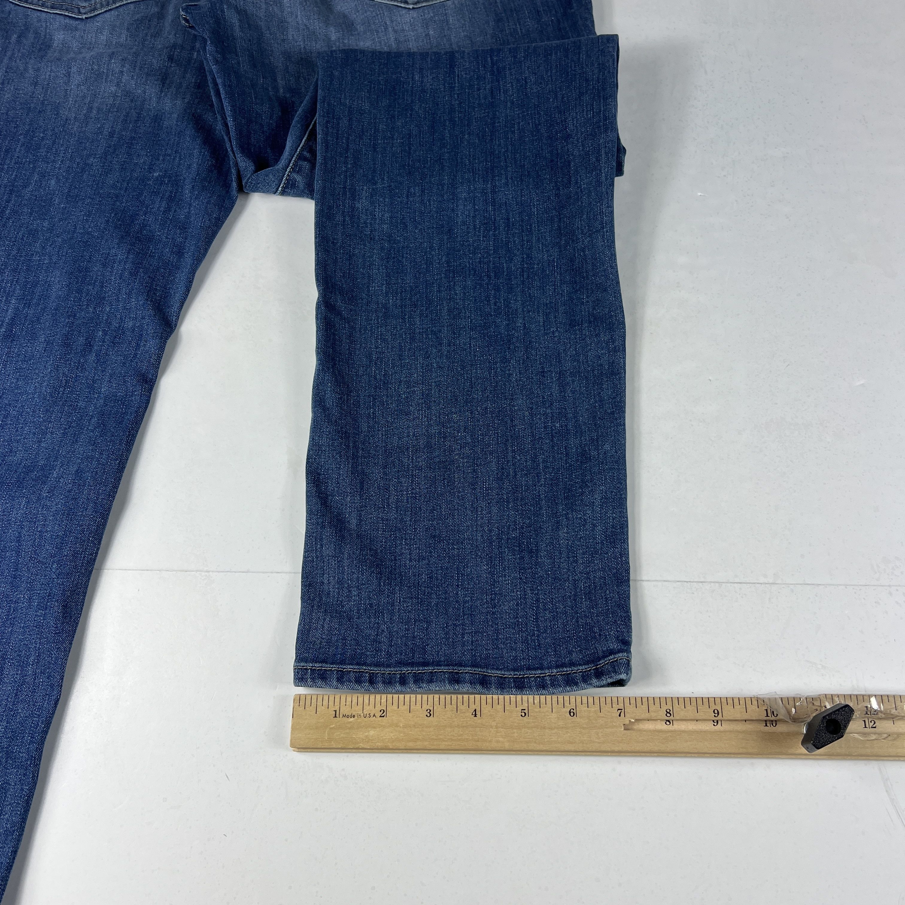 Hudson Hudson Jeans Blake Slim Straight Blue Stretch Denim Size US 35 - 15 Thumbnail