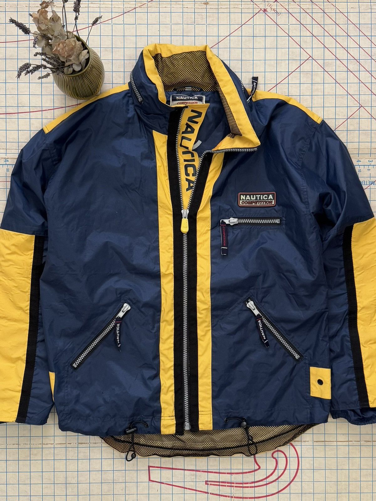 Nautica × Vintage Vintage Nautica Competition Sailing Jacket Navy and Yellow Size US L / EU 52-54 / 3 - 2 Thumbnail