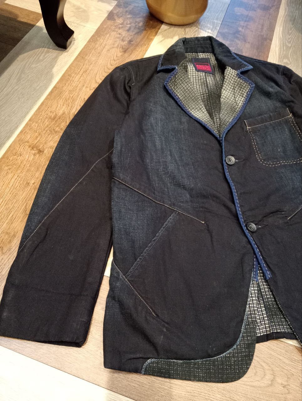 Marithe + Francois Girbaud MARITHE FRANCOIS GIRBAUD JAPAN DENIM INDIGO TAILORED JACKET Size US M / EU 48-50 / 2 - 5 Thumbnail