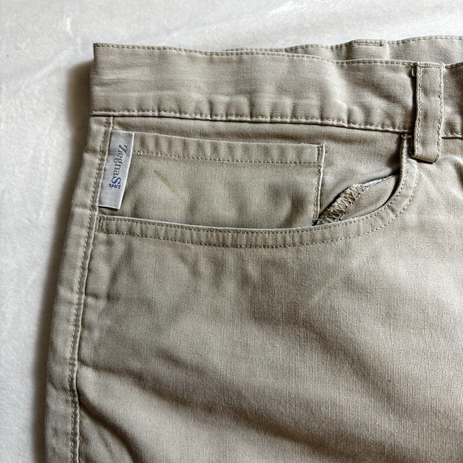 Other Zegna Sport Men's Cotton Khaki Casual Straight Leg Relaxed F Size US 38 / EU 54 - 8 Thumbnail