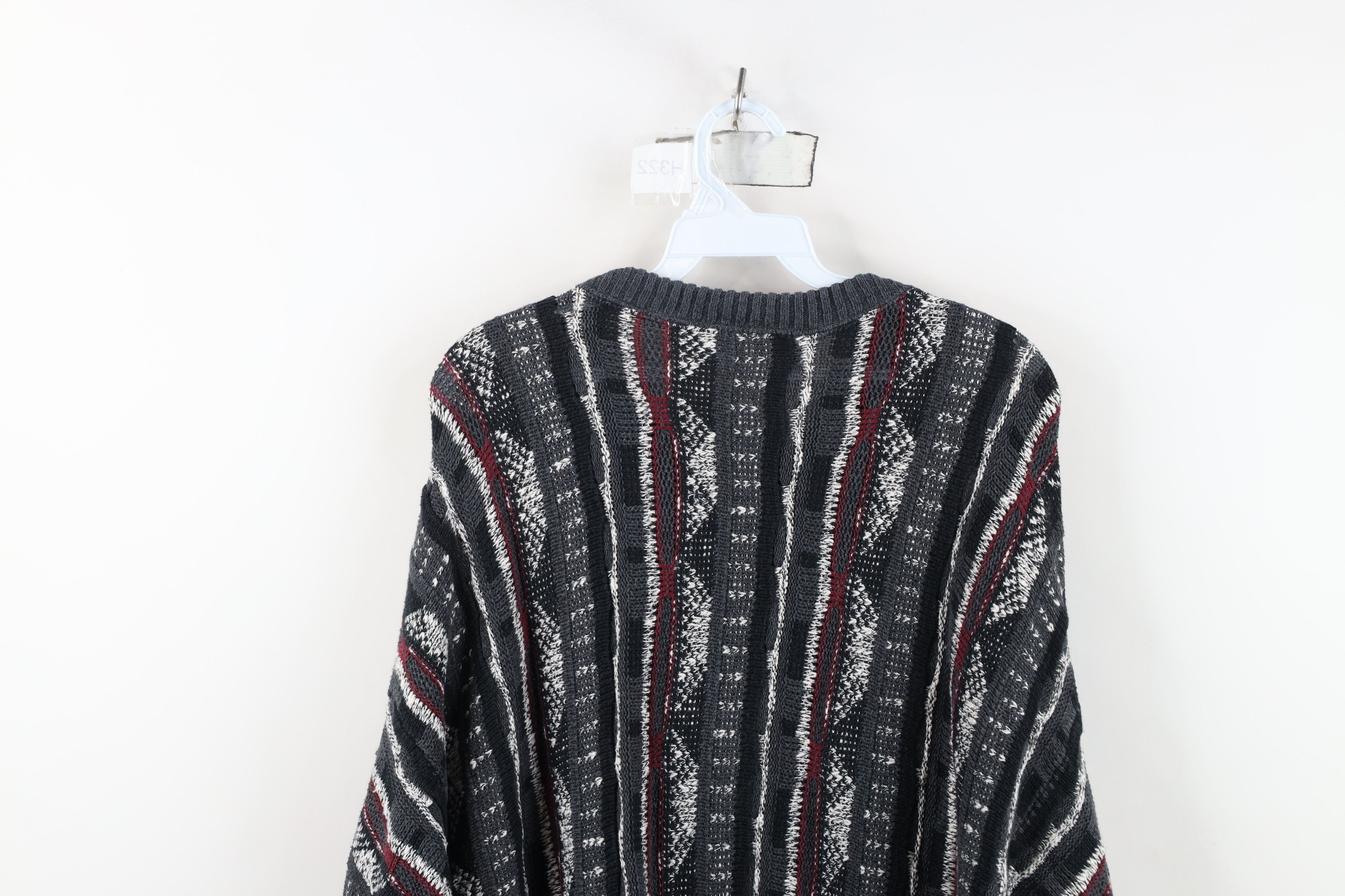 Vintage Vintage 90s Coogi Style Striped Knit Crewneck Sweater Size US XL / EU 56 / 4 - 10 Thumbnail
