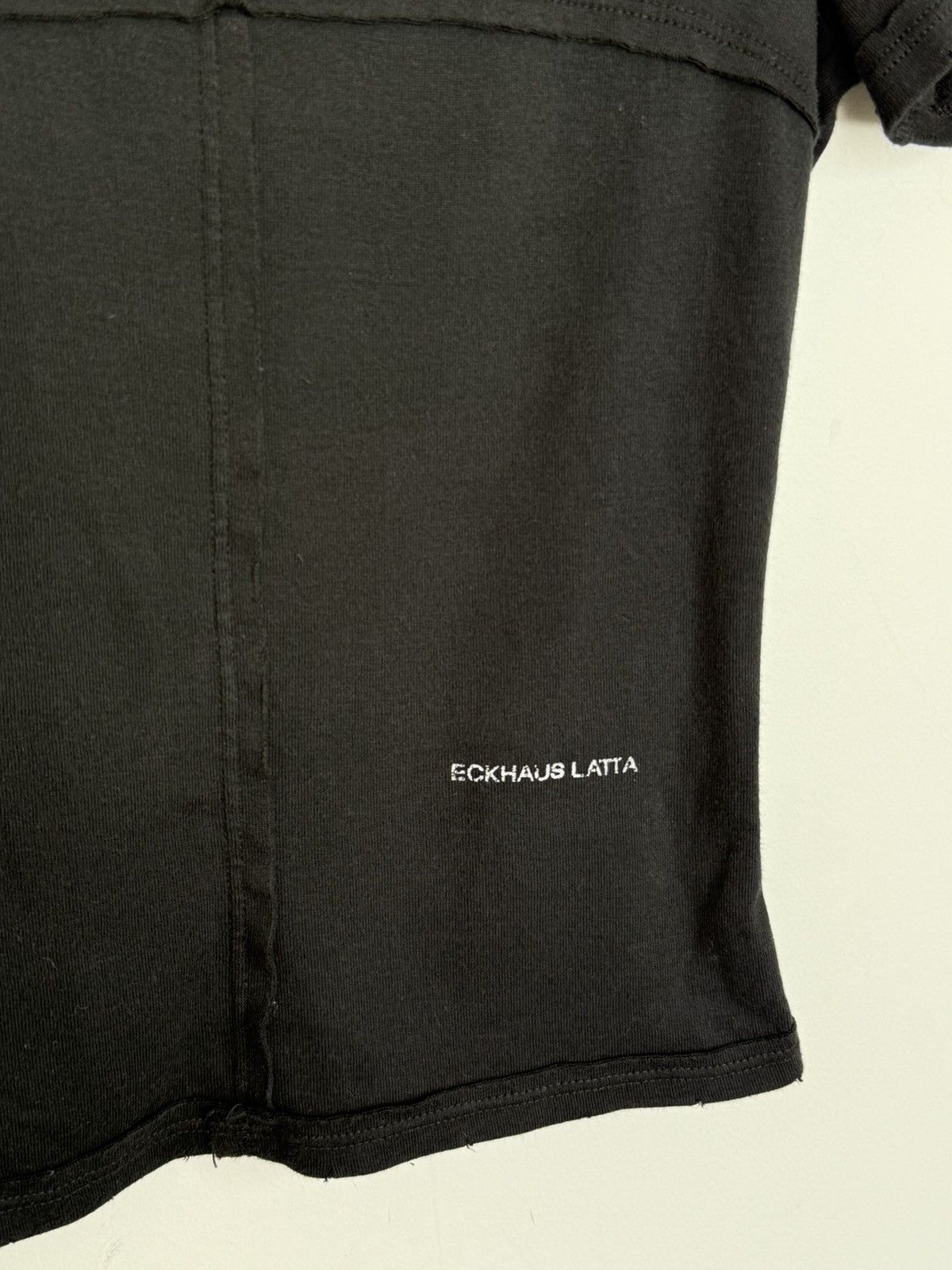 Eckhaus Latta Eckhaus Latta Black Distressed Lapped Baby T-Shirt Size S / US 4 / IT 40 - 7 Thumbnail