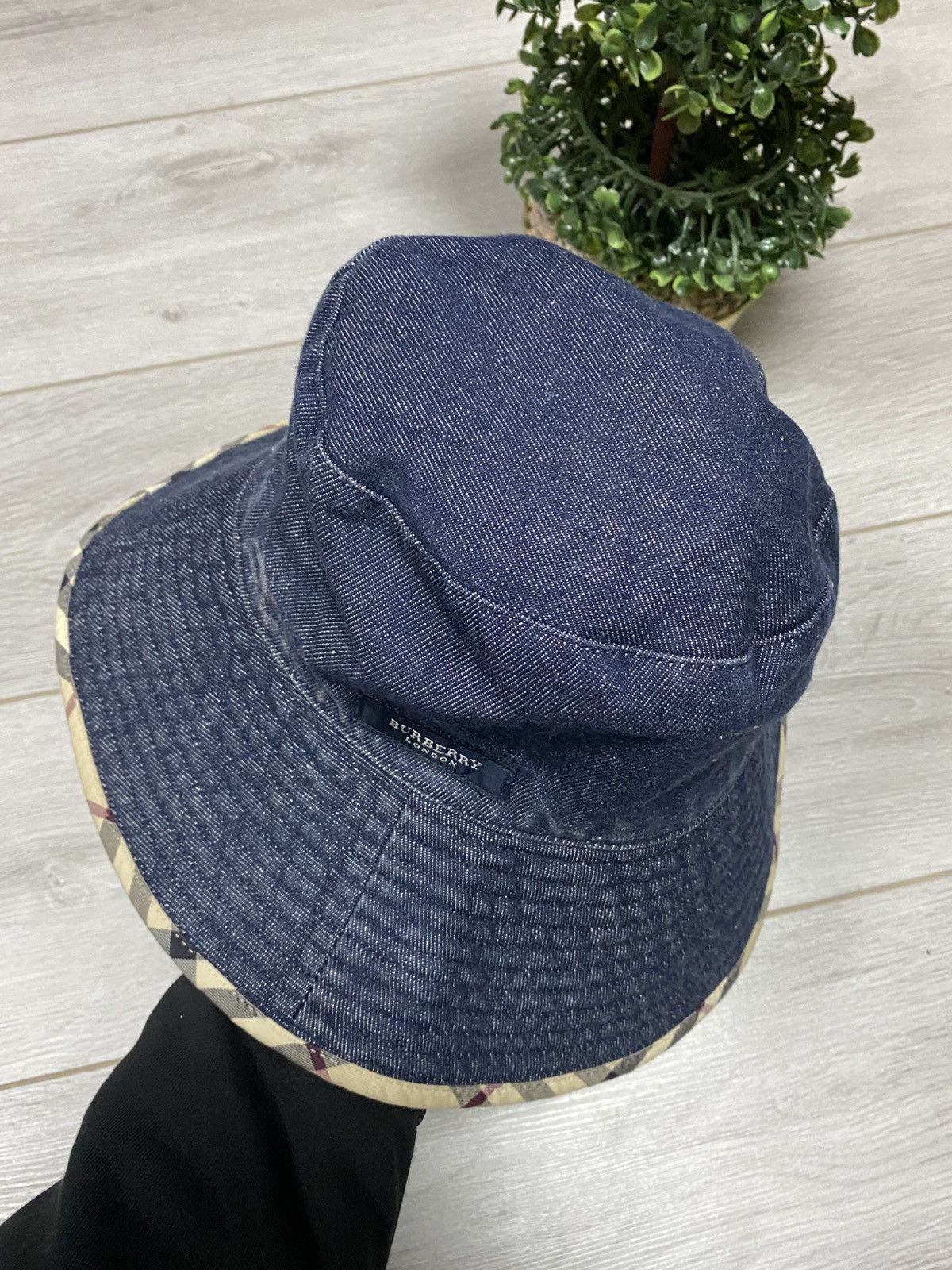 Burberry Burberry London denim bucket hat nova check double-side hat Size ONE SIZE - 10 Thumbnail
