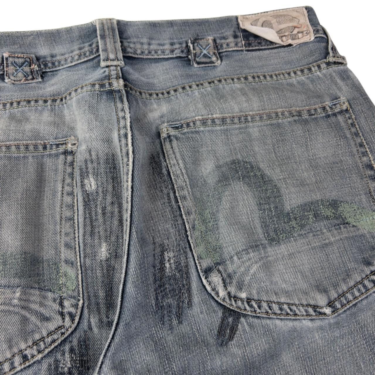 Puma Vintage Puma X Evisu Double Gull Denim Jeans Size W35 Size US 35 - 5 Thumbnail