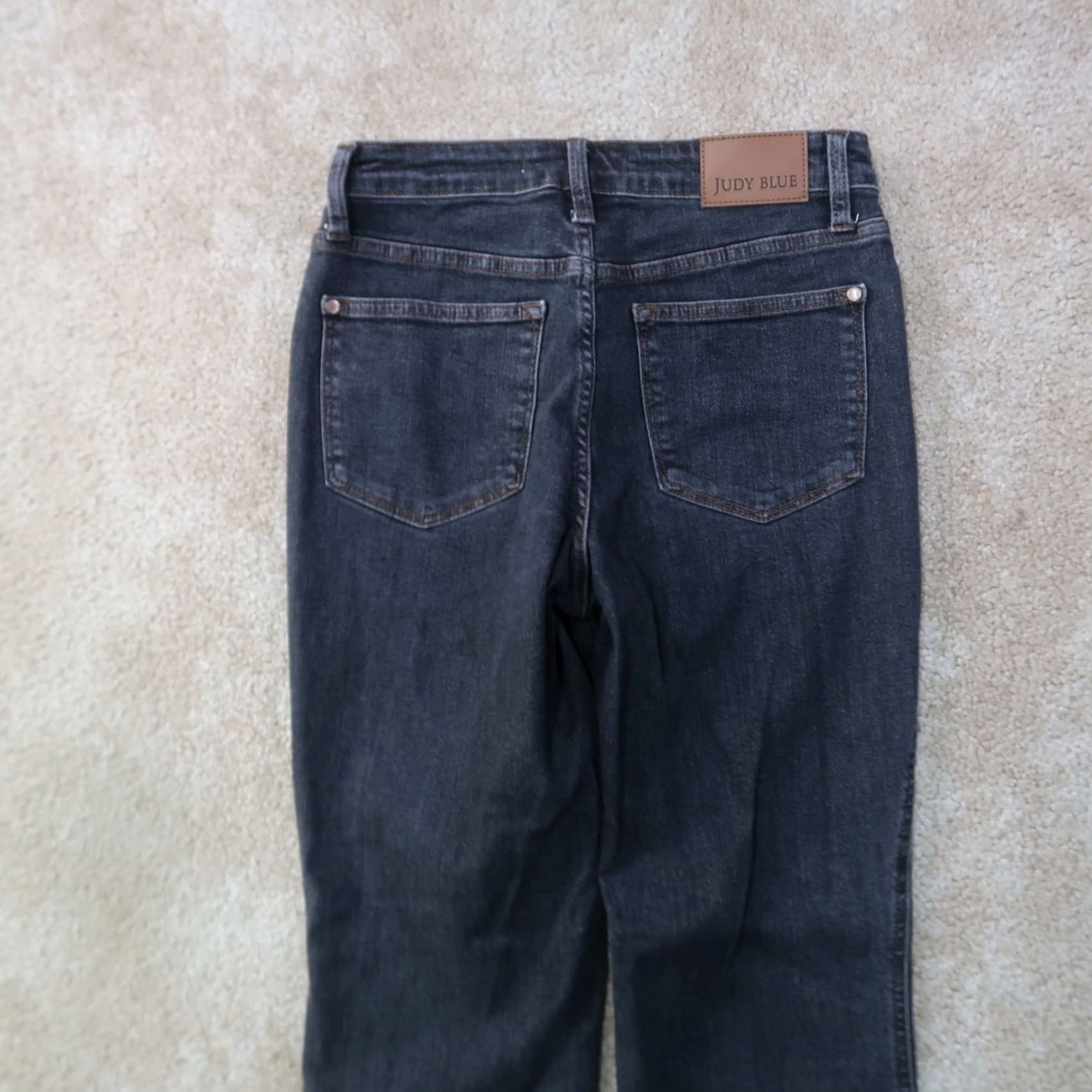 Vintage Judy Blue Slim Jeans Women's 5/27 Black Stretch Denim High Rise Skinny 5-Pocket Gold Button Zip Denim 28x28 Jeans Mens? Size 27" / US 4 / IT 40 - 5 Thumbnail