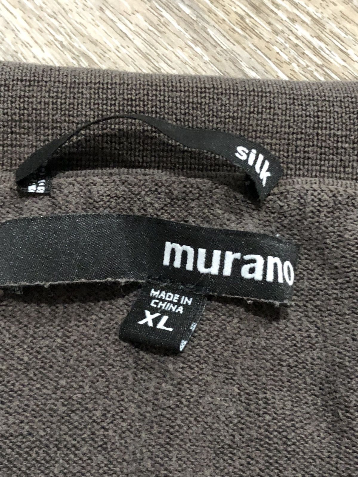 Murano Murano Sweater Silk Long Sleeve Polo Knit Textured Pullover Size US XL / EU 56 / 4 - 7 Thumbnail