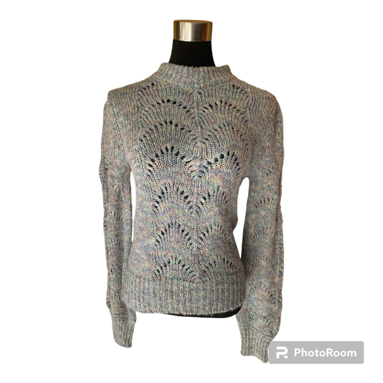 Designer NWT Pointelle Sweater - Dynamite Knitwear Collection Size XS / US 0-2 / IT 36-38 - 1 Thumbnail