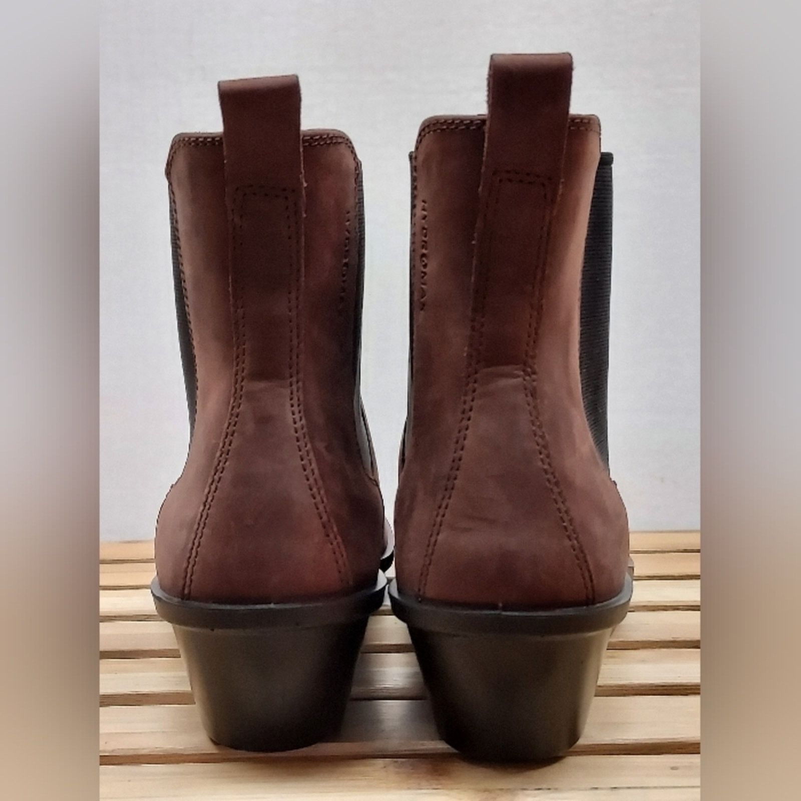 Ecco ECCO Womens Brown Skyler Wedge Leather Ankle Boots Size 10 Size US 10 / IT 40 - 7 Thumbnail