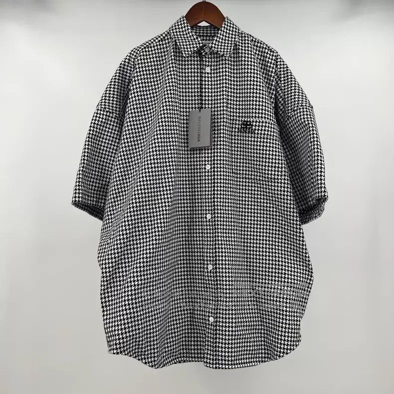 Balenciaga Balenciaga Houndstooth double B embroidered short-sleeve s Size XS / US 0-2 / IT 36-38 - 1 Thumbnail