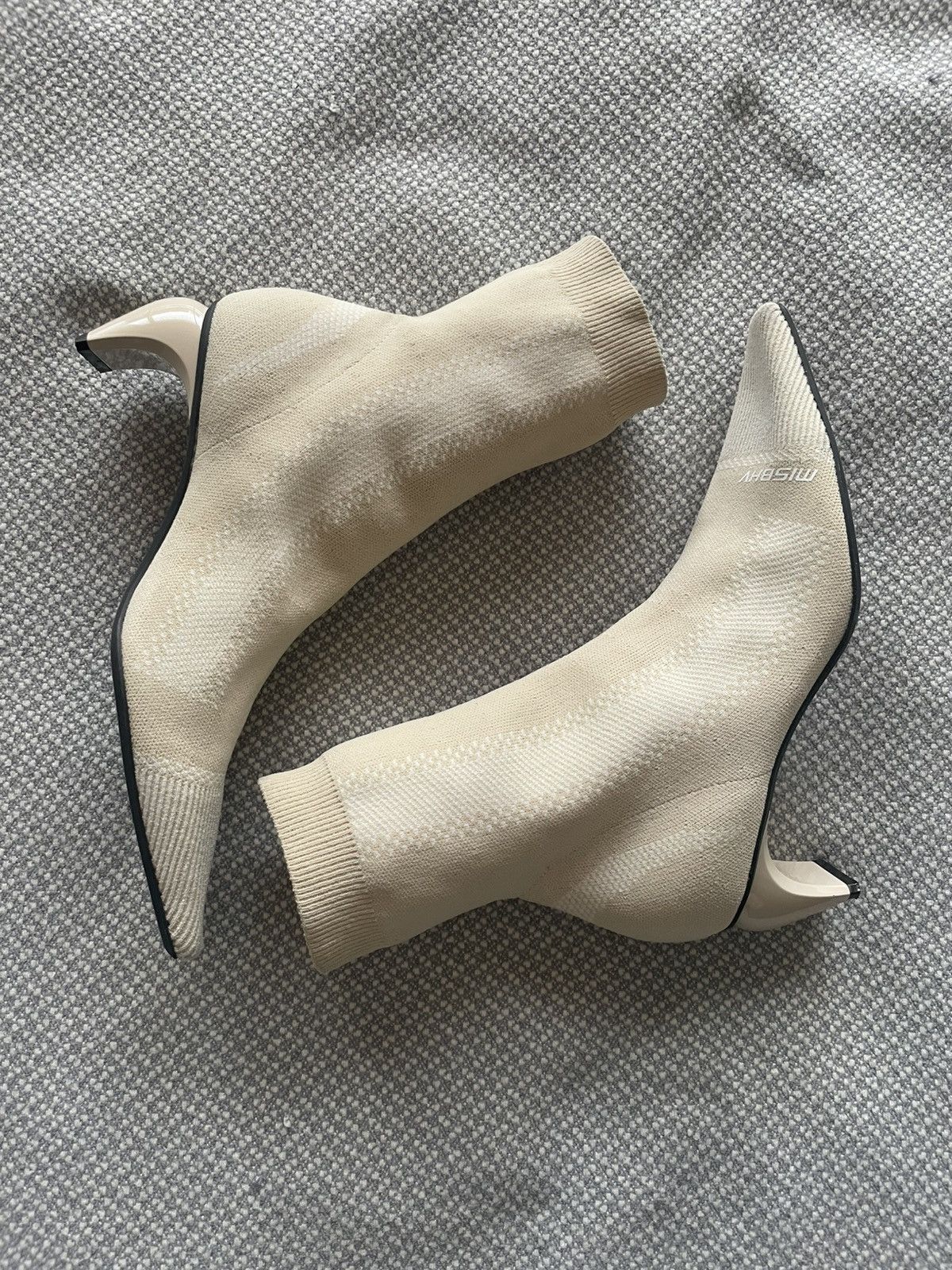 Misbhv MISBHV Cream curved-heel sock boots Size US 7 / IT 37 - 2 Thumbnail