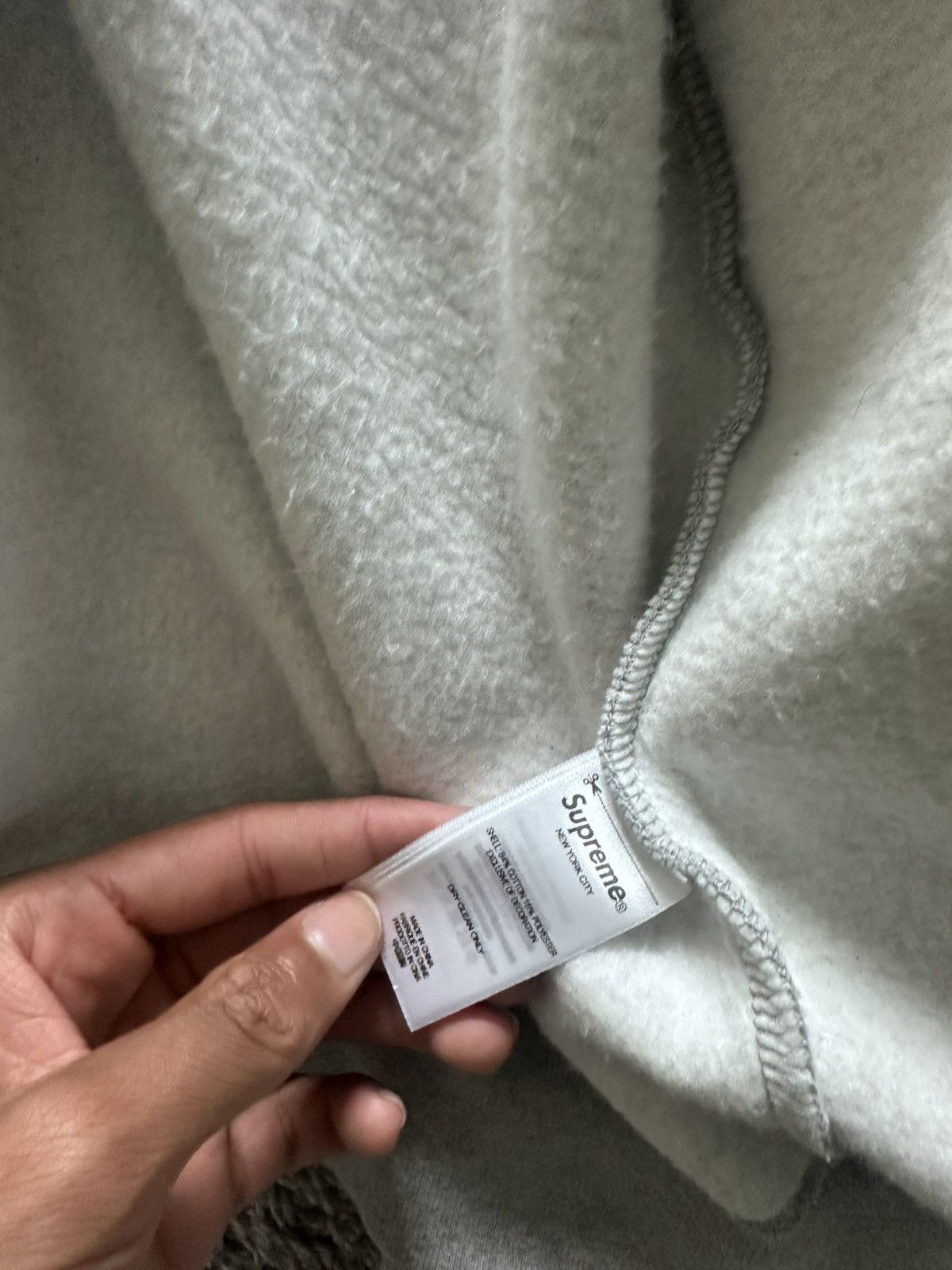 Supreme Supreme Crest Zip Up Hooded Sweatshirt 'Heather Grey