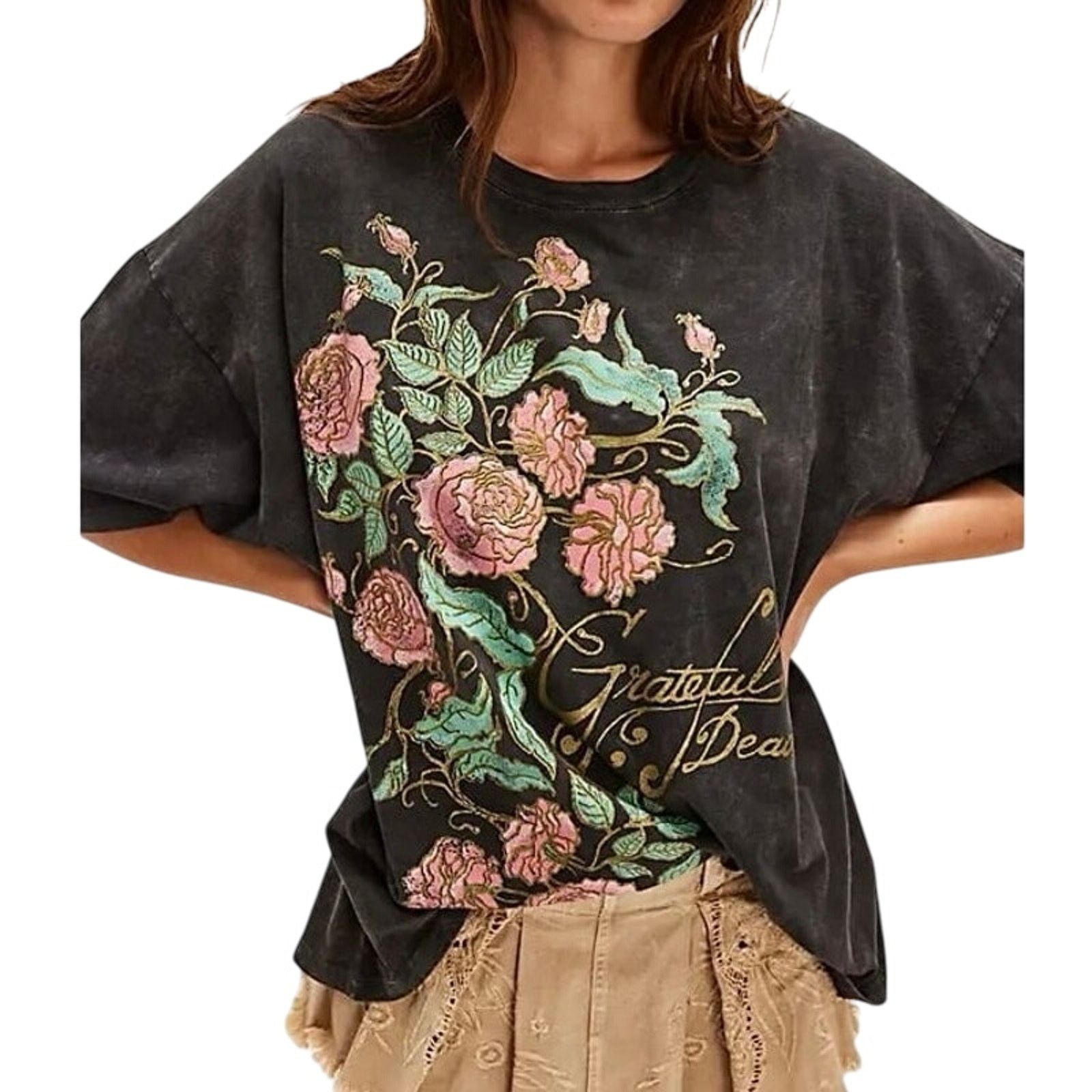 Daydreamer DAYDREAMER Grateful Dead Rose Tee, One Size / OS New w/o Tag Size ONE SIZE - 6 Thumbnail