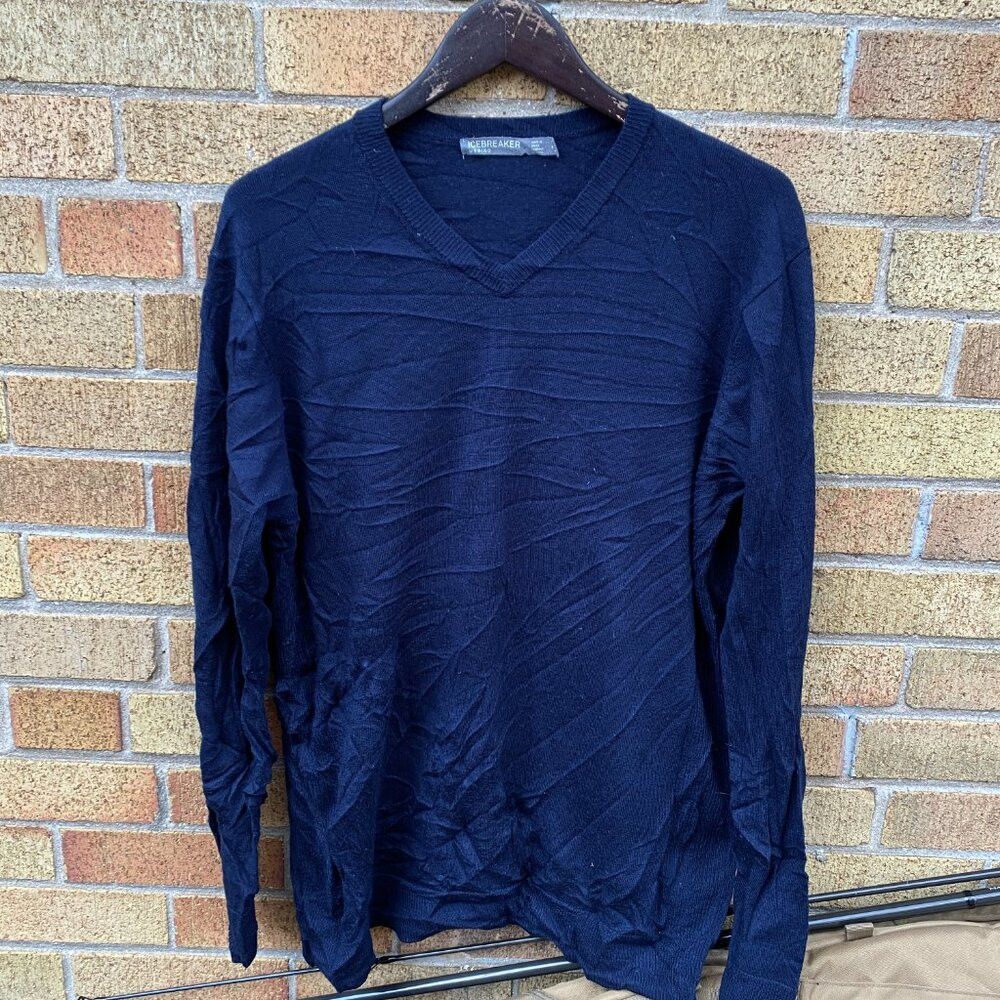 Icebreaker Vintage Ice Breaker Merino Wool Sweater Blue XL Size US XL / EU 56 / 4 - 2 Thumbnail