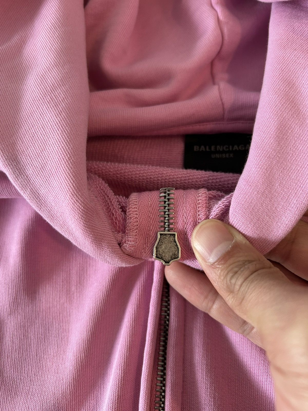 Balenciaga Balenciaga Pink Offshore Zip Up Hoodie Size Small Size US S / EU 44-46 / 1 - 10 Thumbnail
