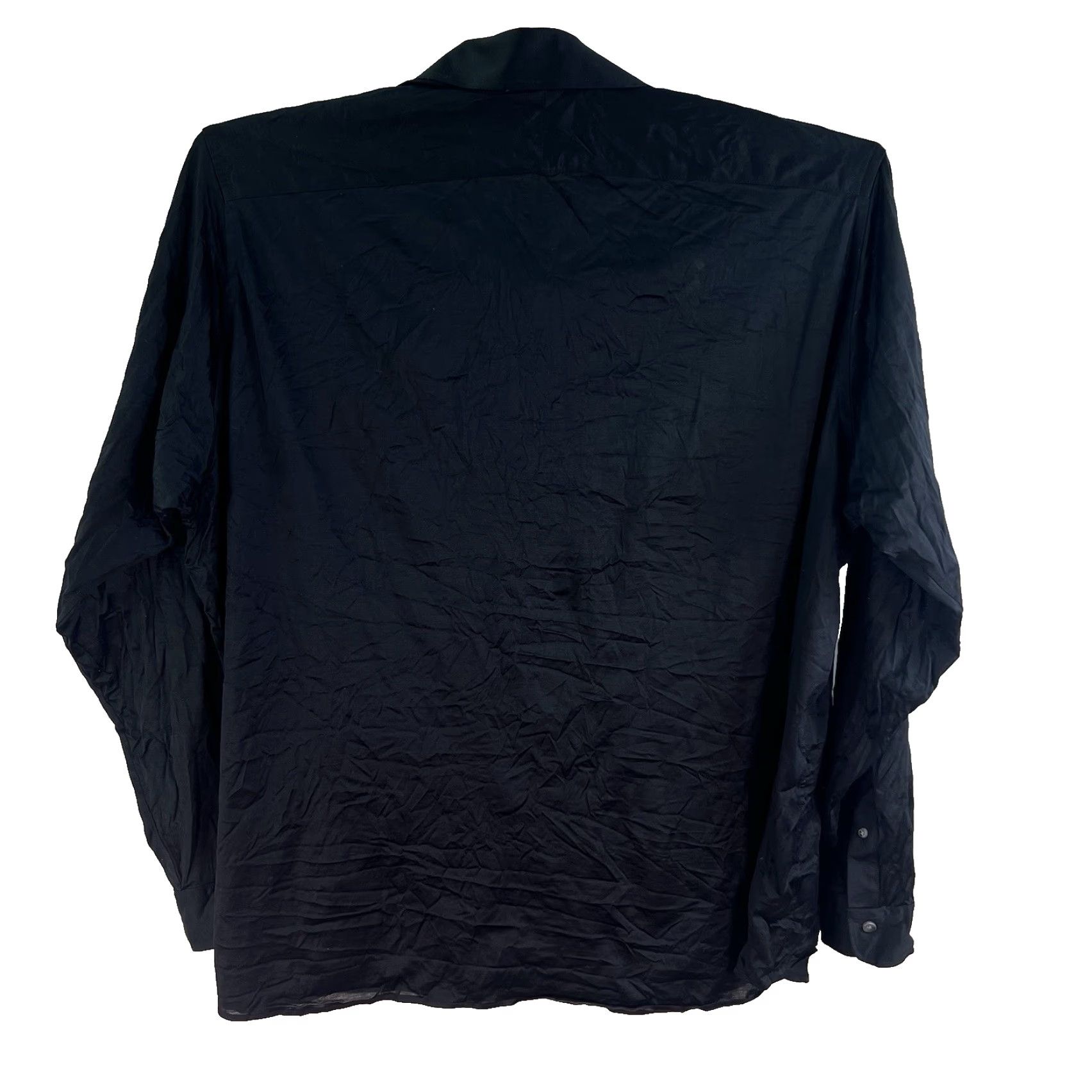 CLOT VINTAGE Cloth Long Sleeve Henley Shirt Men 4XL Black Satin Sheen Cotton Casual Winter Size US XXL / EU 58 / 5 - 6 Thumbnail