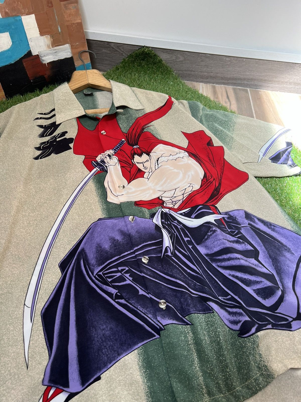 Japanese Brand × Vintage 🐉Vintage Japanese Warrior Samurai Dragon Japan Button Up Size US L / EU 52-54 / 3 - 2 Thumbnail