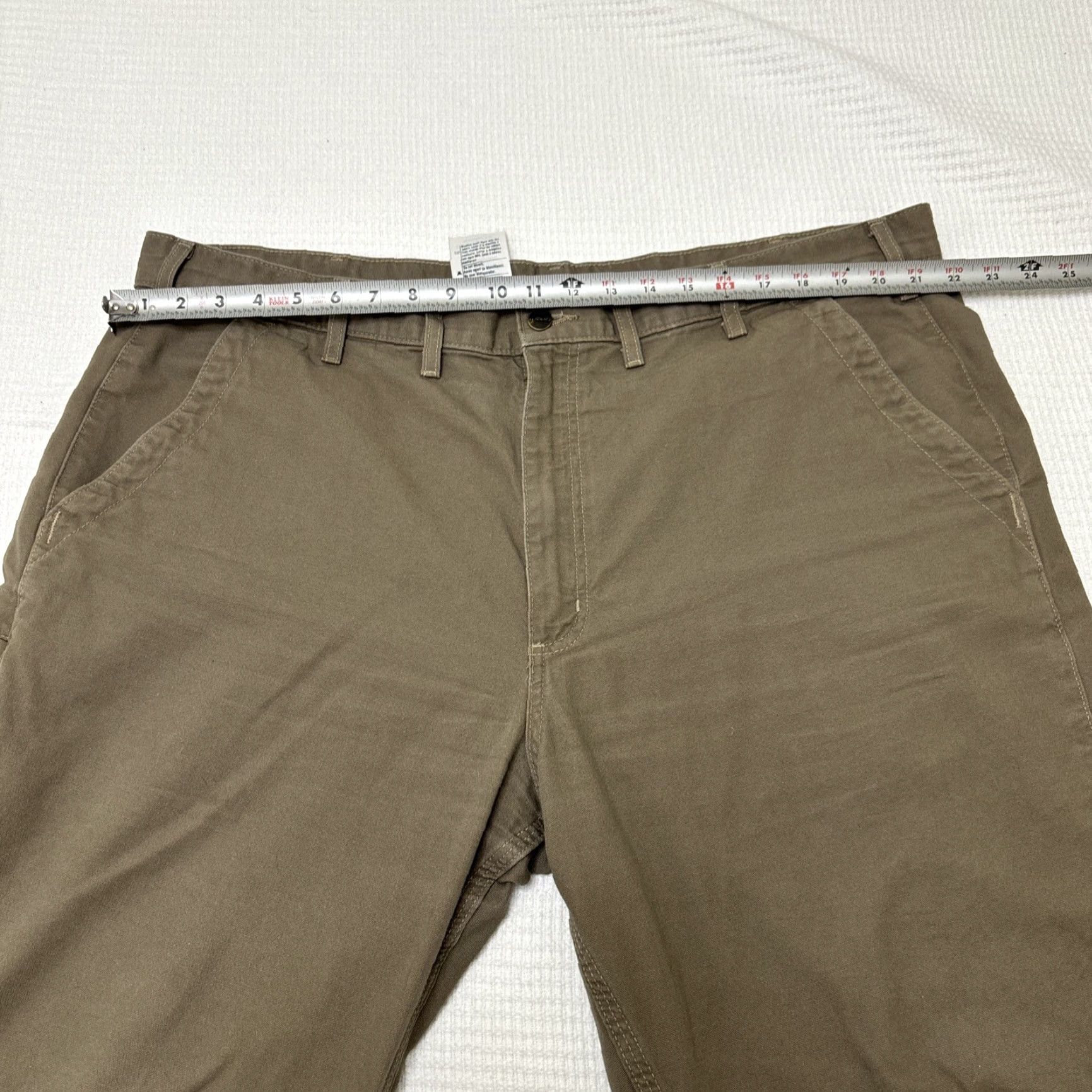 Carhartt Carhartt Pants Mens 44x30 Brown Khaki Canvas Relaxed Workwear 5-Pocket Logo B299-MUS Mens Pants Brown Khaki Canvas Relaxed Straight 44x30 Size US 44 / EU 60 - 4 Thumbnail
