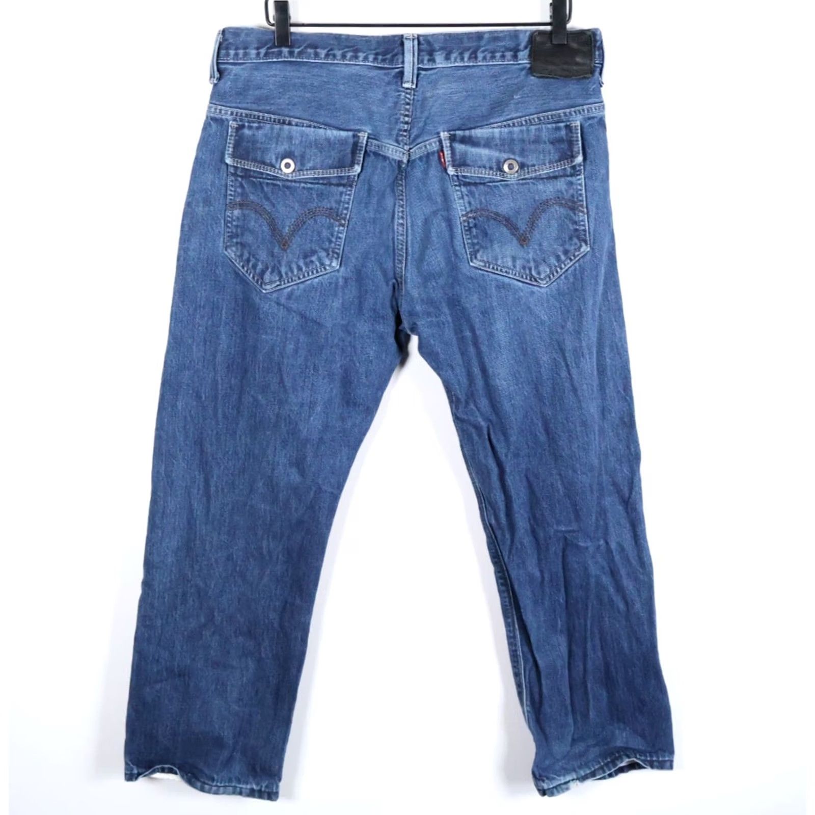 Levi's Levi's 569 Jeans Men 36 x 29 Blue Denim 5-Pocket Straight Relaxed Zip Fly Flap Back Pockets Vintage No Size US 36 / EU 52 - 2 Thumbnail