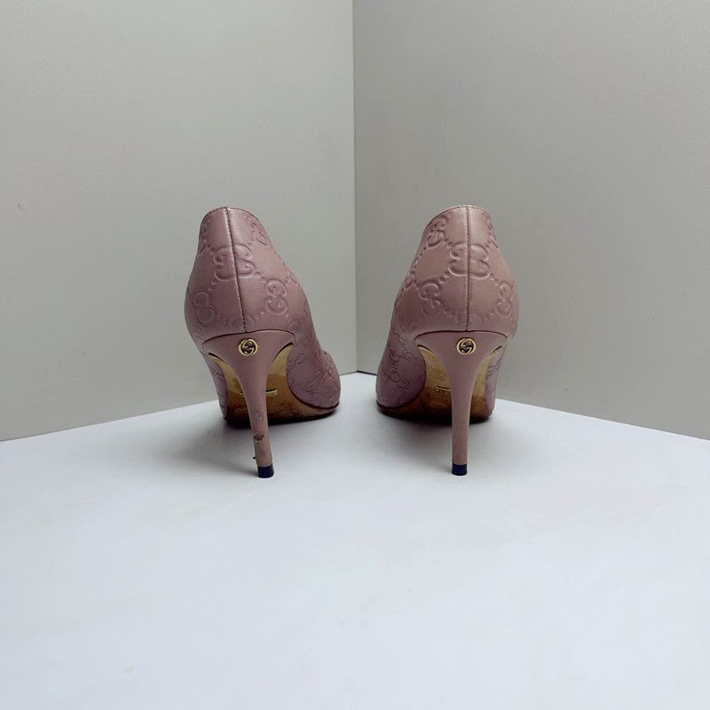 Gucci Gucci Pink Leather Classic High Heel Shoes -2508 Size US 5 / IT 35 - 3 Thumbnail