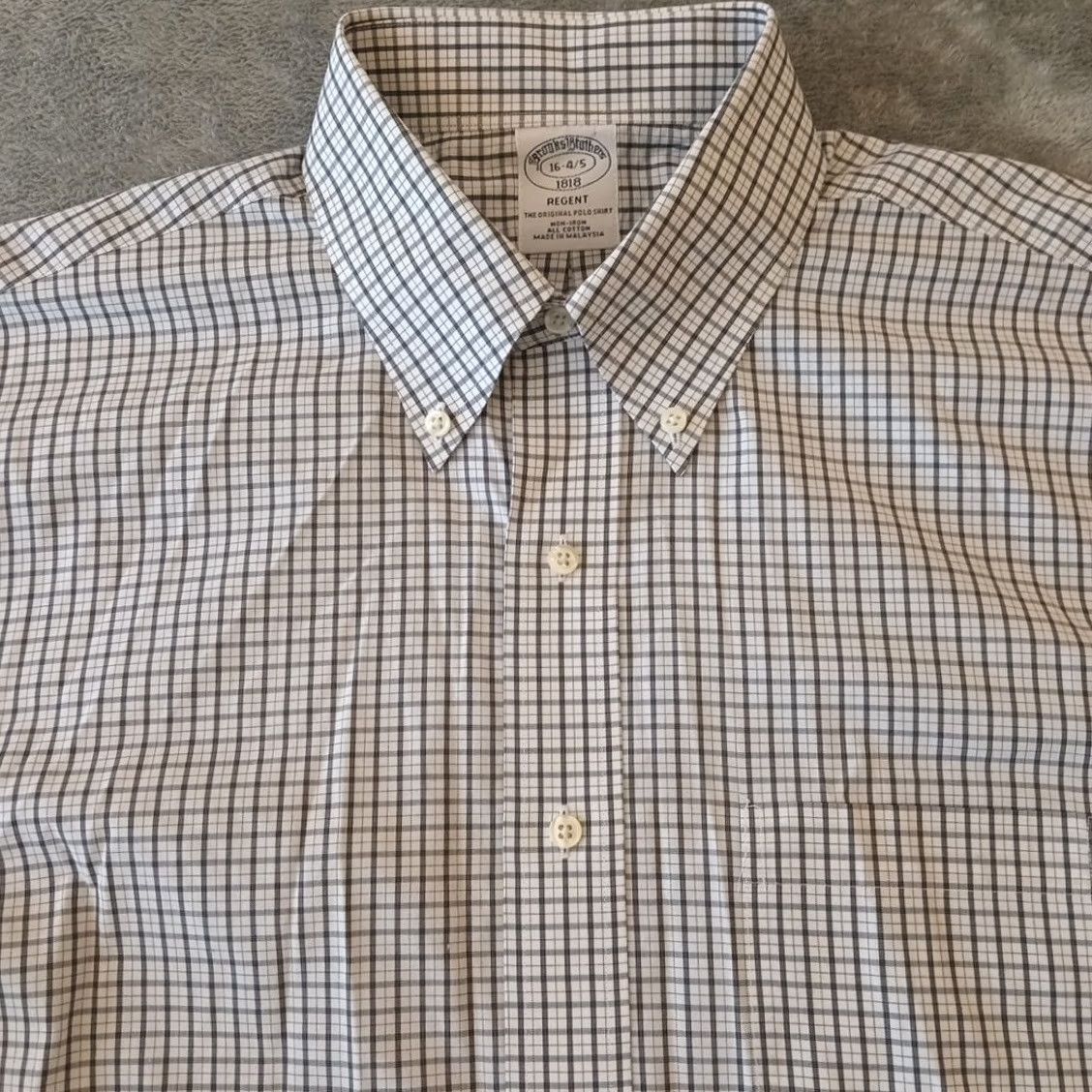 Brooks Brothers Brooks Brothers Shirt Mens Size 16 Gray Plaid Regent Long Sleeve Button Down Shirt Mens Regular Cotton Dress Shirt Women None Size US L / EU 52-54 / 3 - 3 Thumbnail