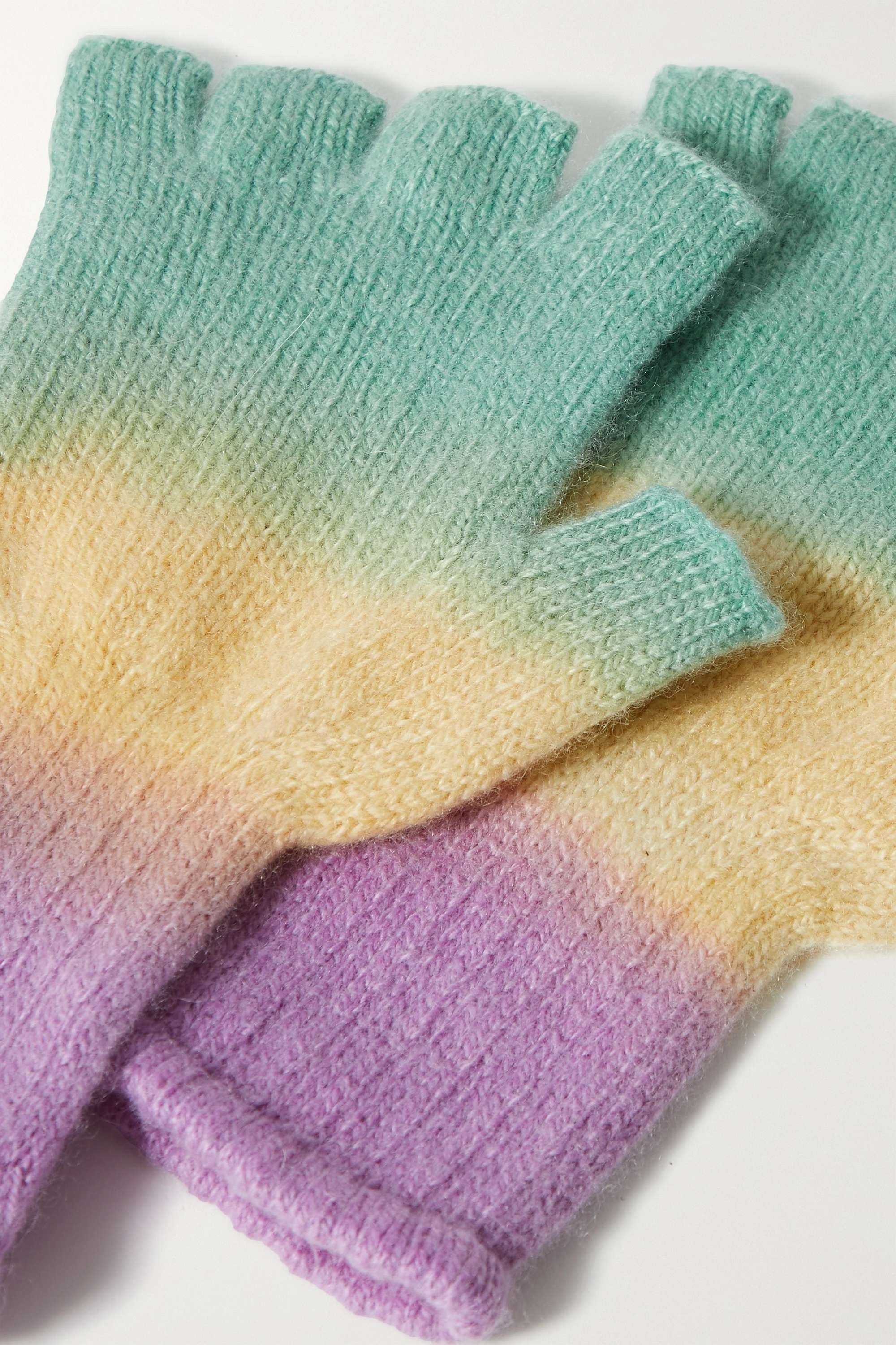 The Elder Statesman $265 The Elder Statesman Cashmere Dip Fingerless Gloves Size ONE SIZE - 2 Thumbnail