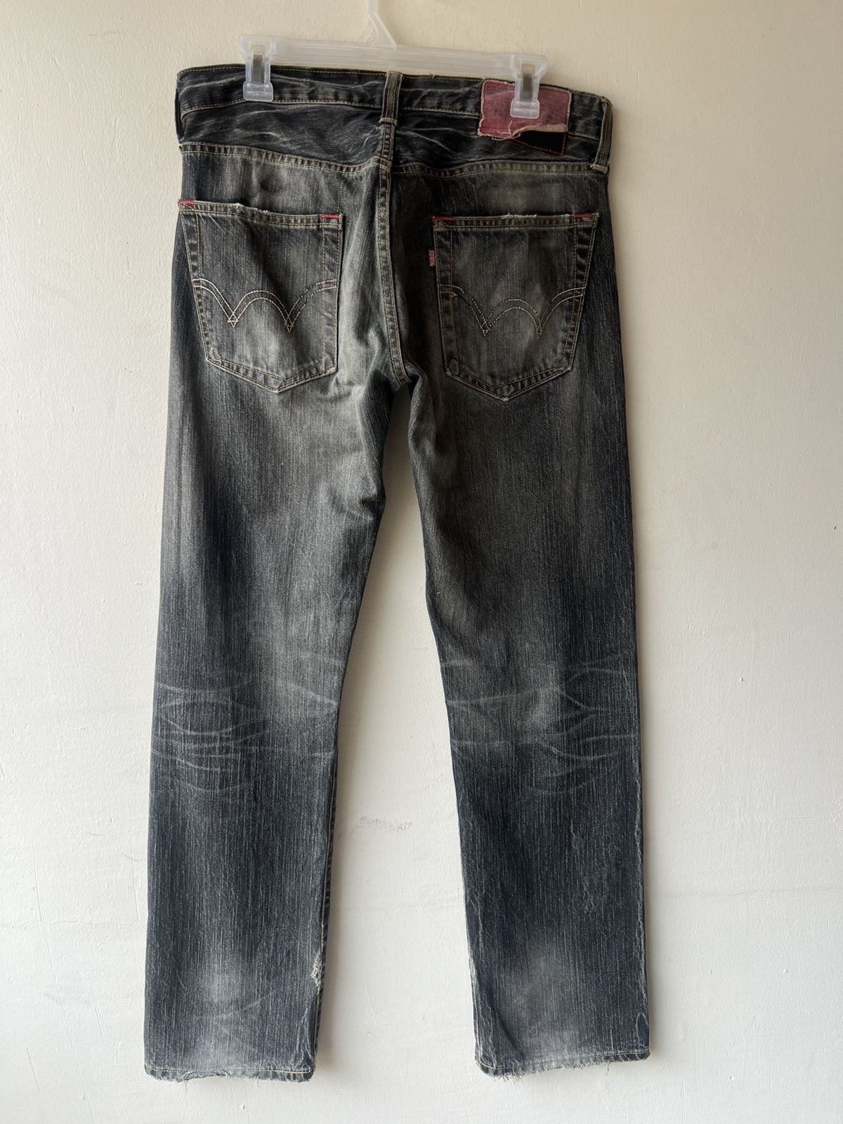 Edwin Vintage Y2K 2000s Edwin Fade Black Denim Loose Jeans Size US 31 - 17 Thumbnail