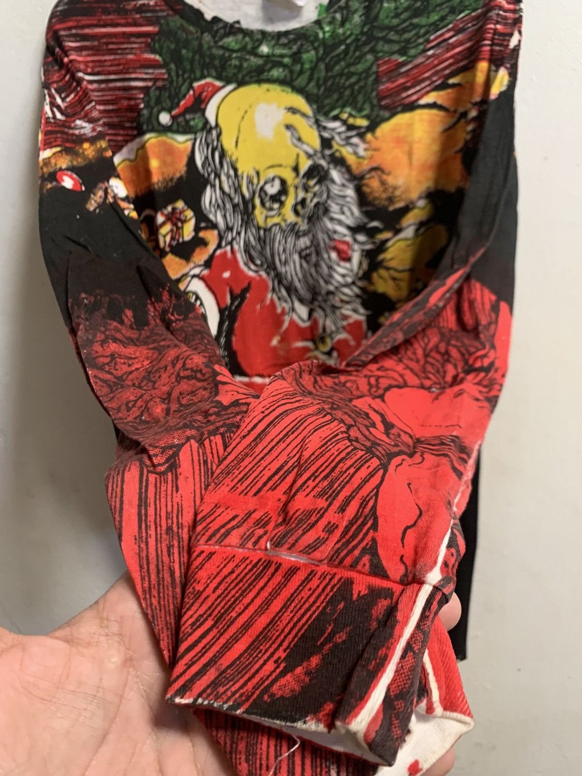 Vintage Vtg Sanda Kuwait PUSHEAD EVIL SANTA Rags 72 all over print Size US XL / EU 56 / 4 - 5 Thumbnail