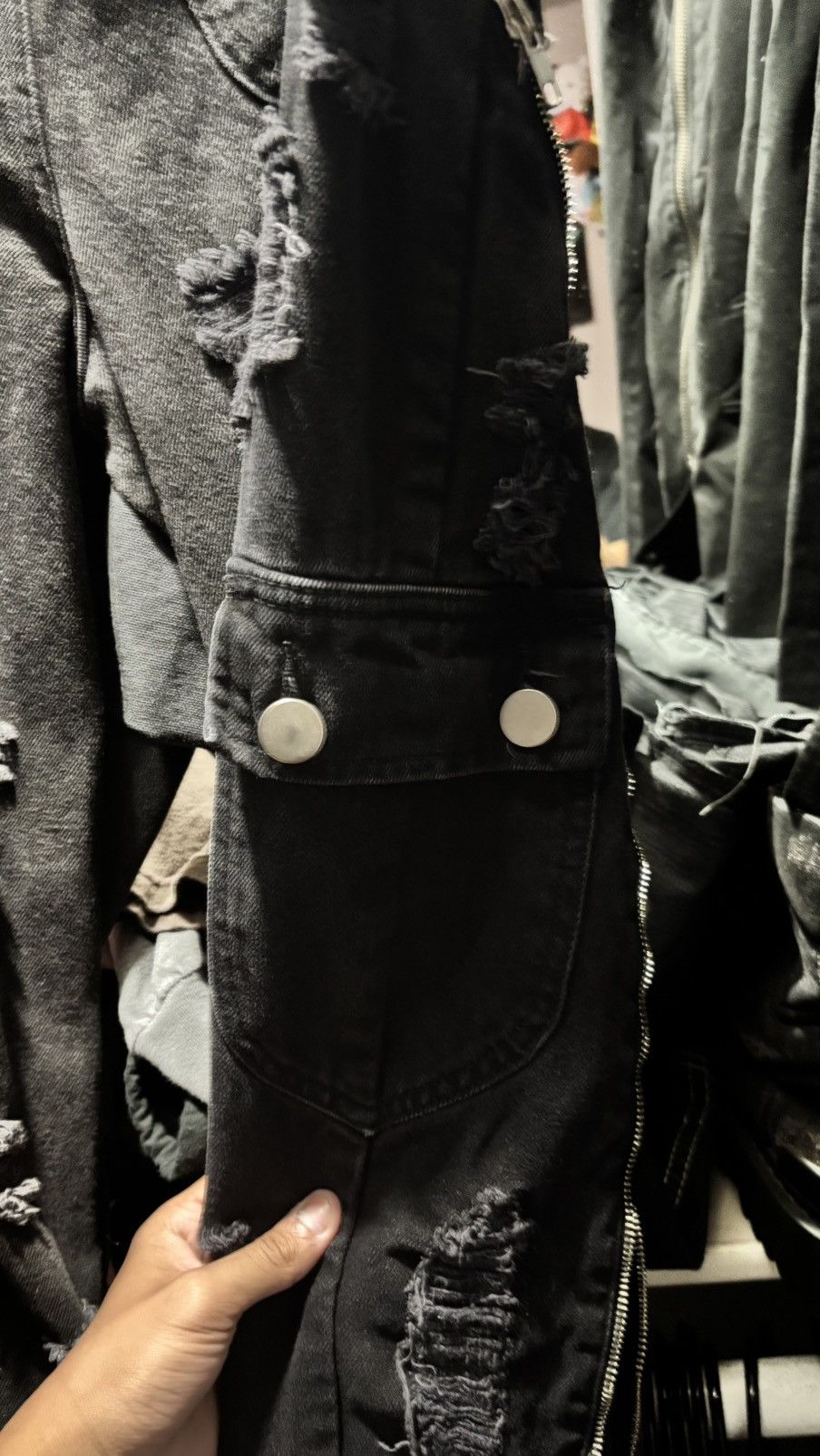 Other Distressed flared zipper denim Size US 32 / EU 48 - 5 Thumbnail