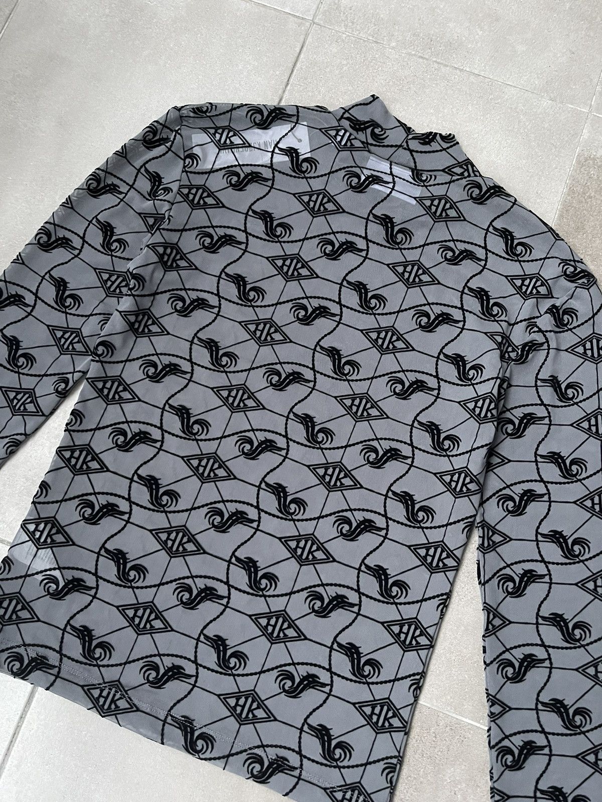 Han Kjobenhavn !DS! SS23 Han Kjobenhavn Monogram Mesh Grey Turtleneck Size US S / EU 44-46 / 1 - 17 Thumbnail