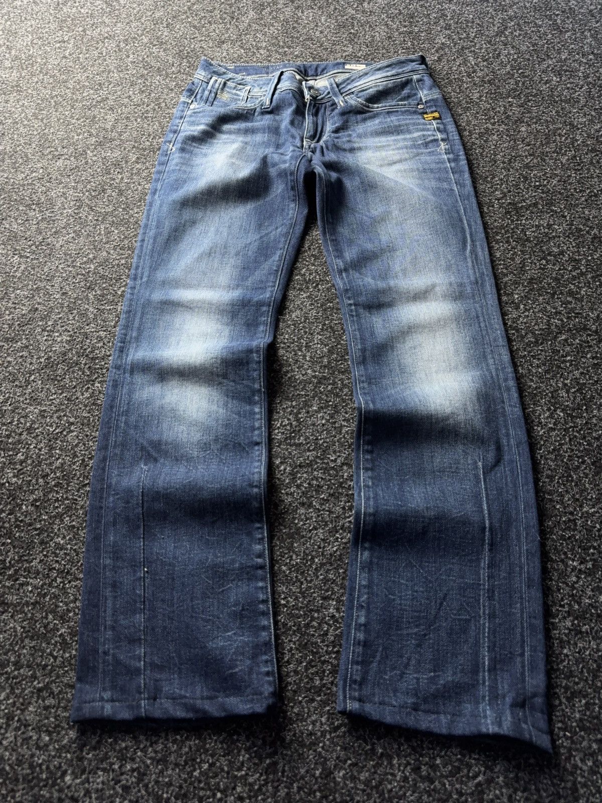 G-Star × Japanese Brand G-Star RAW GS01 3301 Distressed Straight Jeans Size 30" / US 8 / IT 44 - 1 Thumbnail