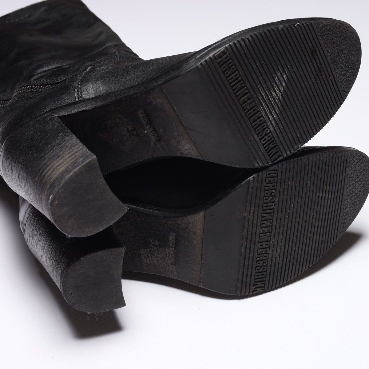 Dirk Bikkembergs Dirk Bikkembergs Thigh High Boots Leather Knee Zip Shoes Size US 7 / IT 37 - 21 Thumbnail