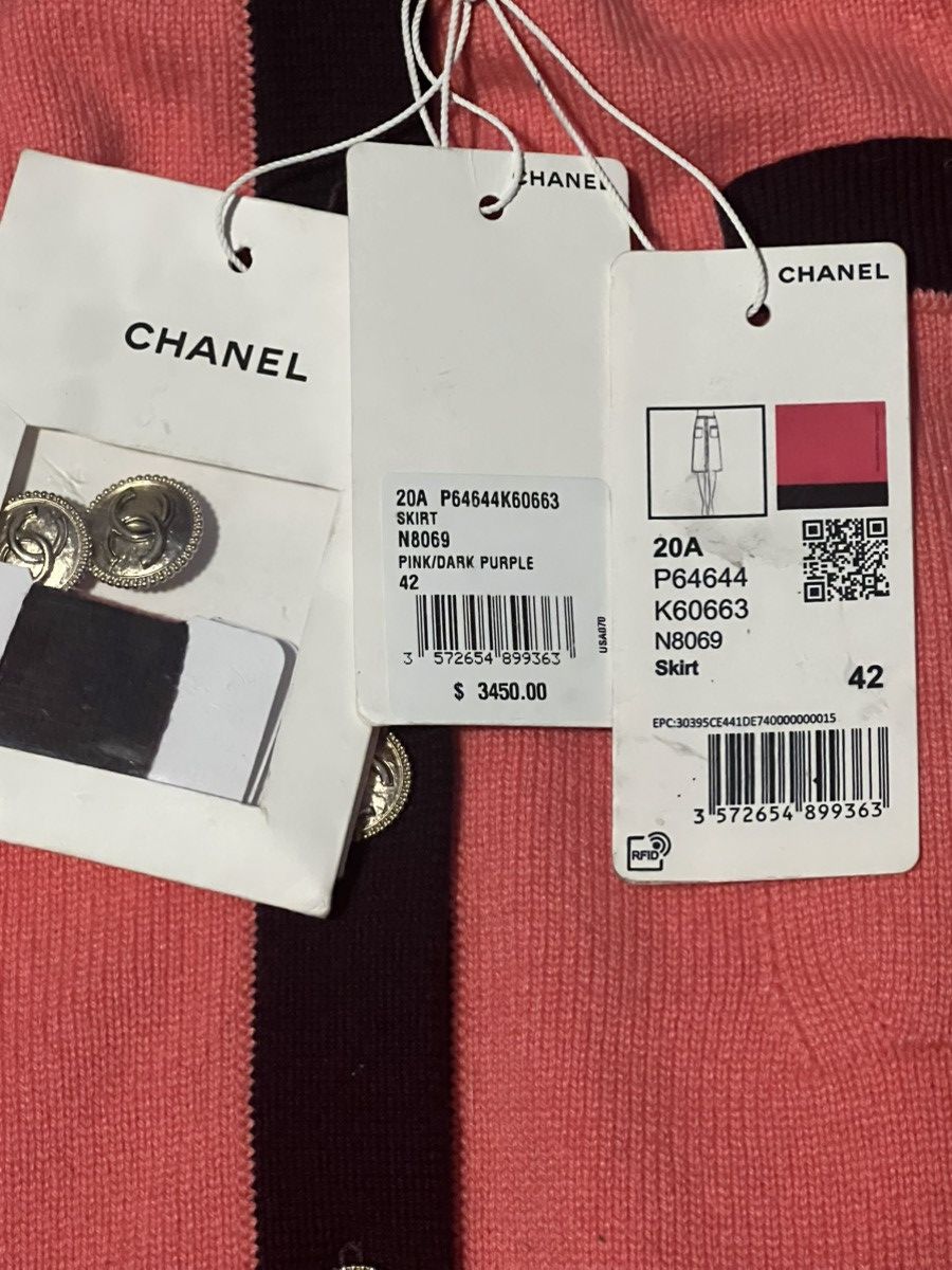 Chanel Chanel Pre fall 20A Pink Cashmere Skirt Size 30" / US 8 / IT 44 - 8 Thumbnail