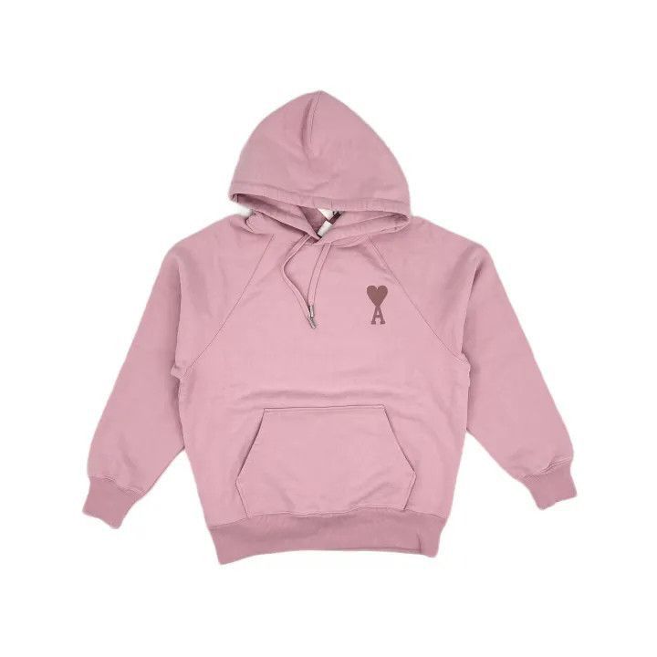 AMI AMIPARIS Logo Pink Hoodie for Couples -2507 Size US M / EU 48-50 / 2 - 2 Thumbnail