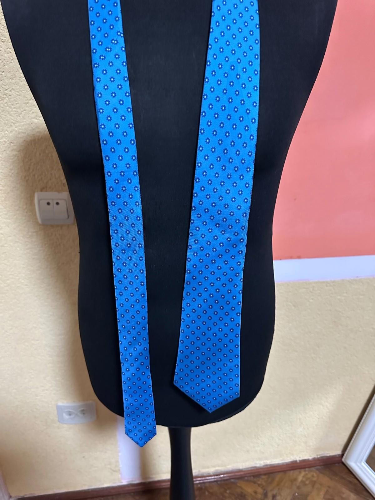 Luigi Borrelli Borrelli Napoli Blue Floral Silk Tie Size ONE SIZE - 2 Thumbnail