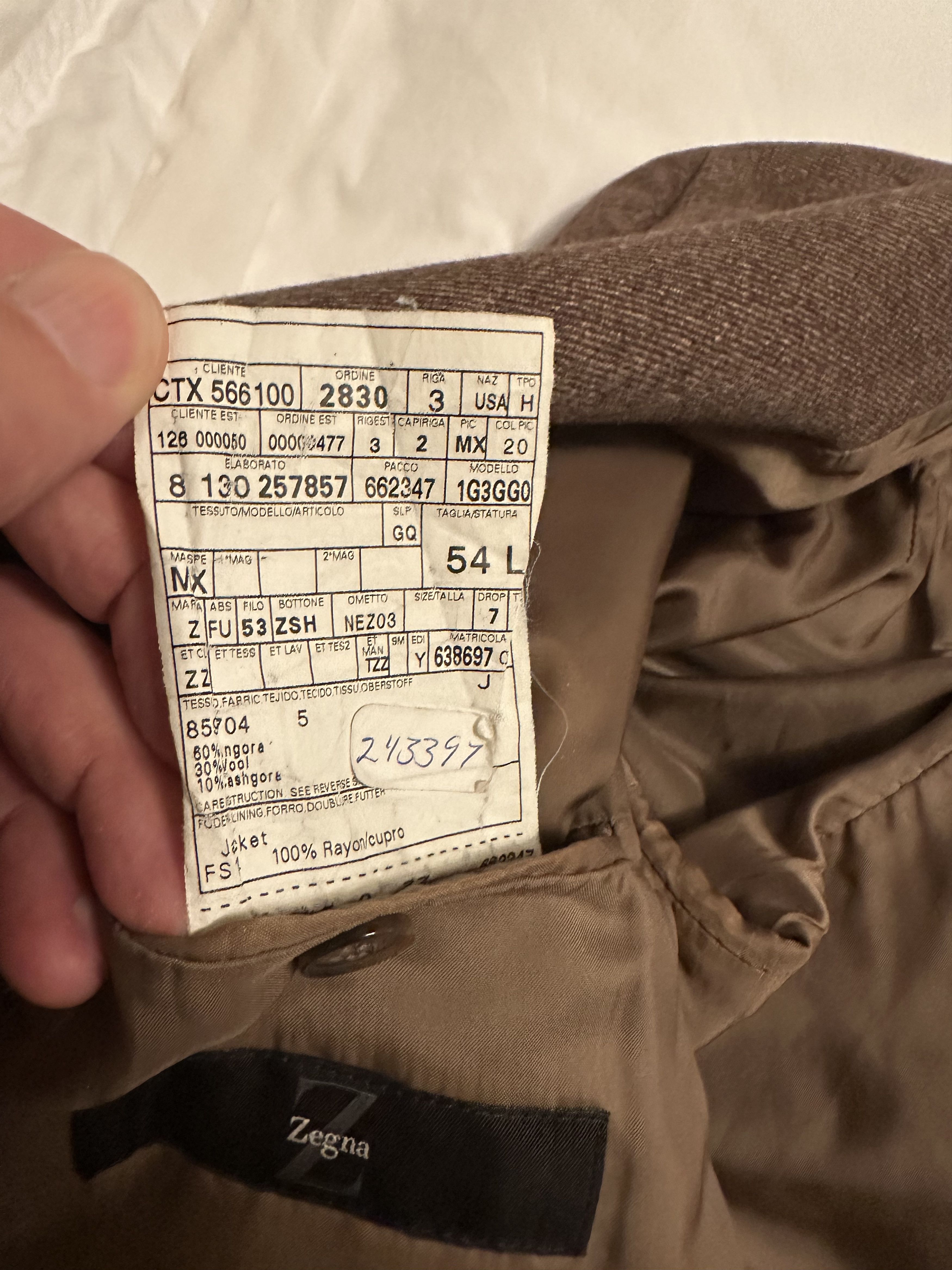 Z Zegna Z Zegna Angora Wool 44L Size 44L - 2 Thumbnail