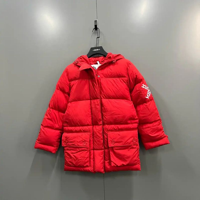 Kenzo KENZO Women's Red Logo Puffer Coat 0089 Size XS / US 0-2 / IT 36-38 - 1 Thumbnail